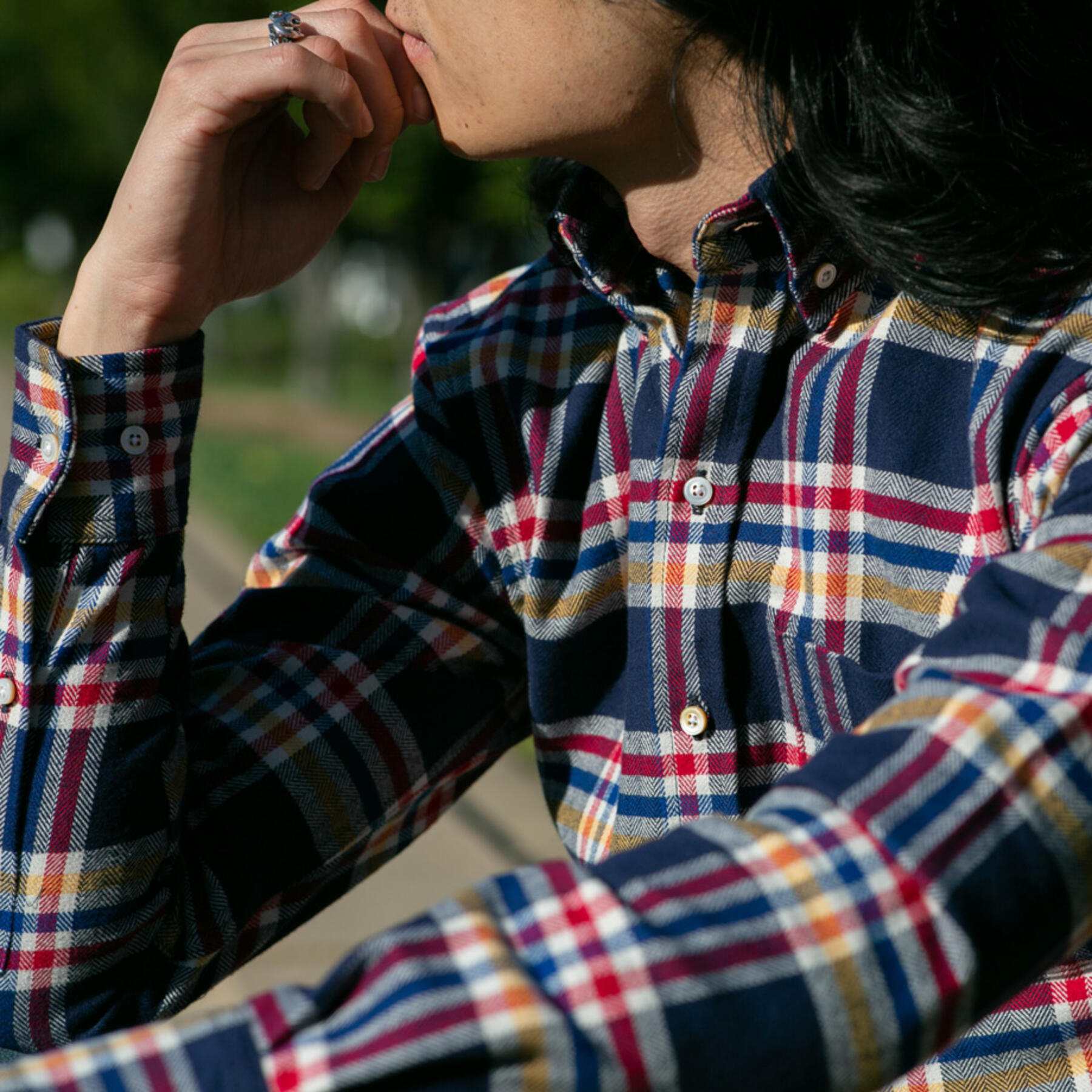 gustin #711 herringbone plaid flannel