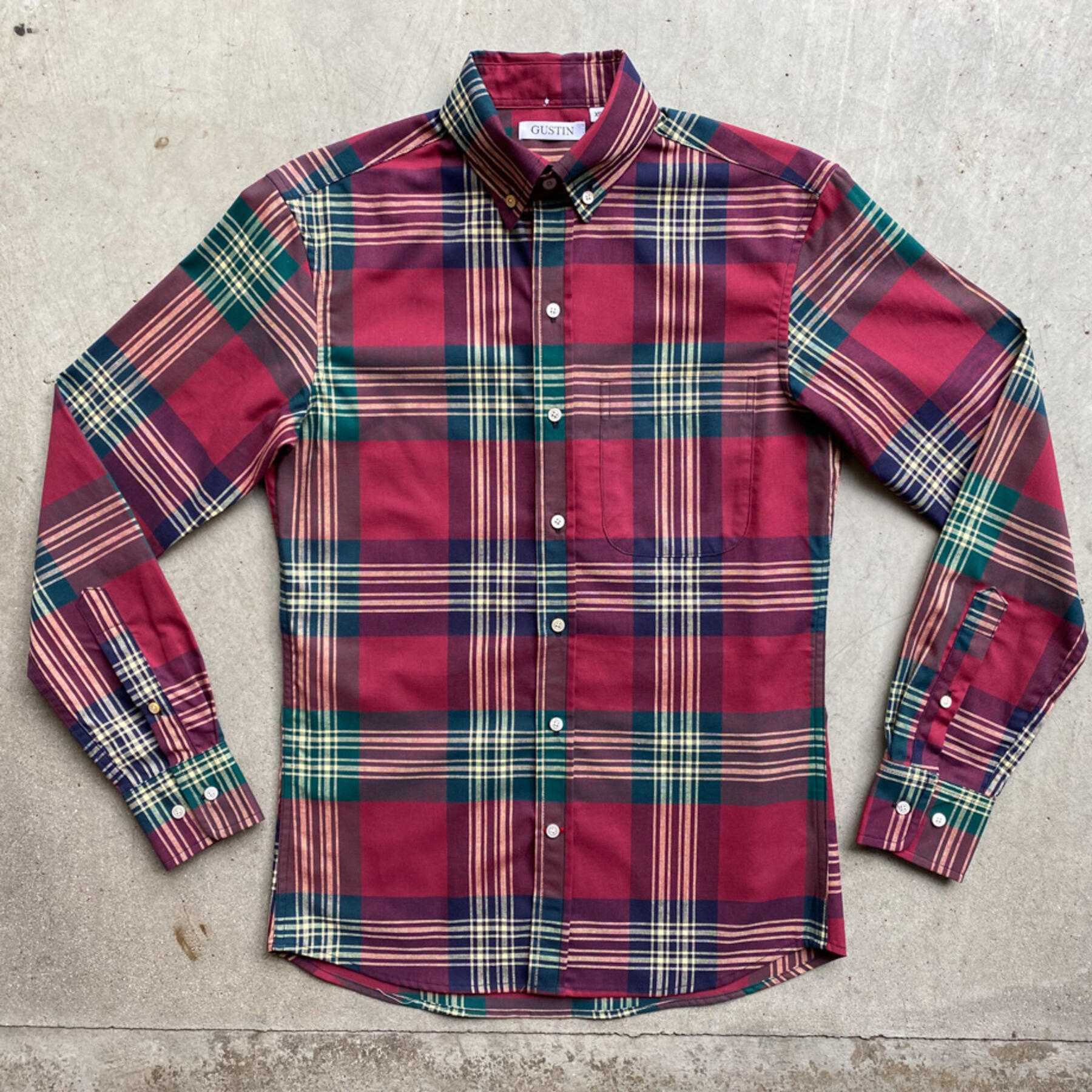 gustin #714 crimson red plaid