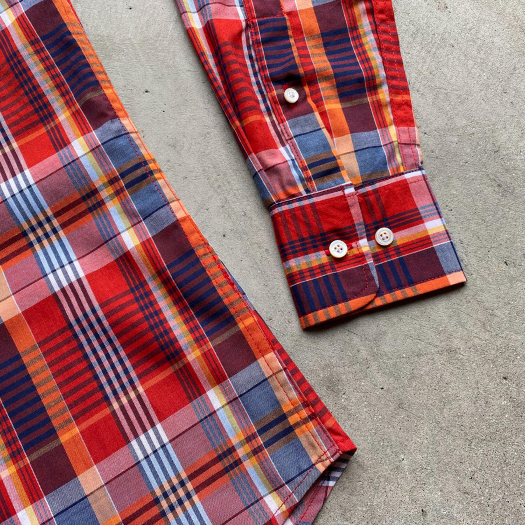 gustin #327 red orange plaid