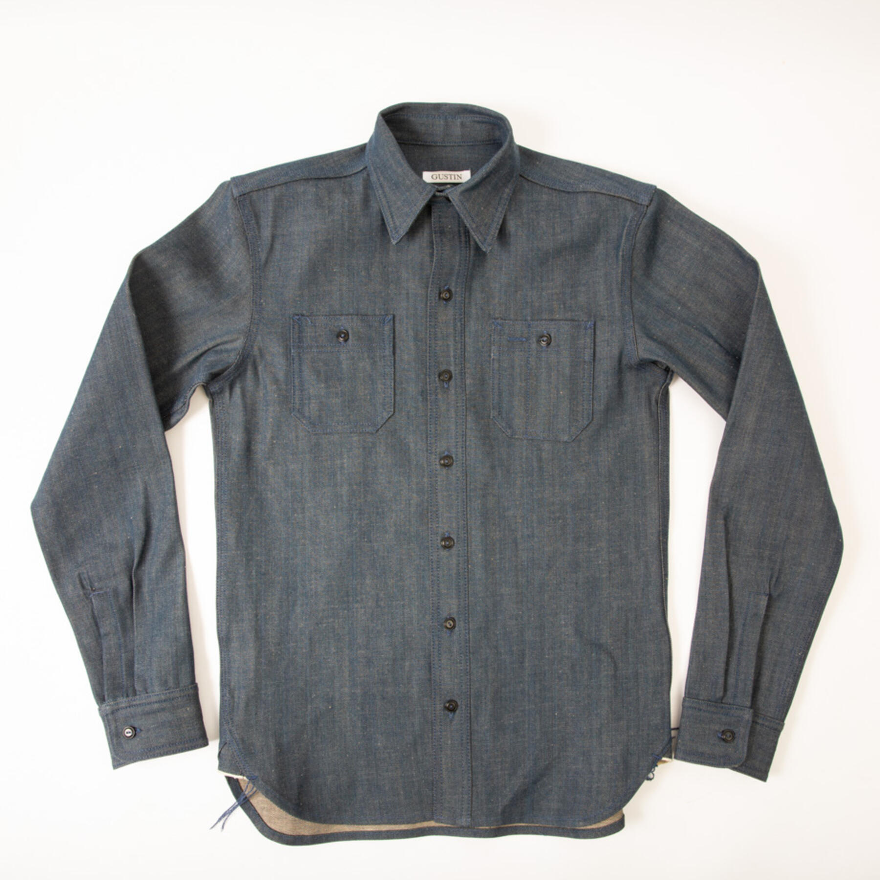 gustin #37 antique indigo selvedge workshirt