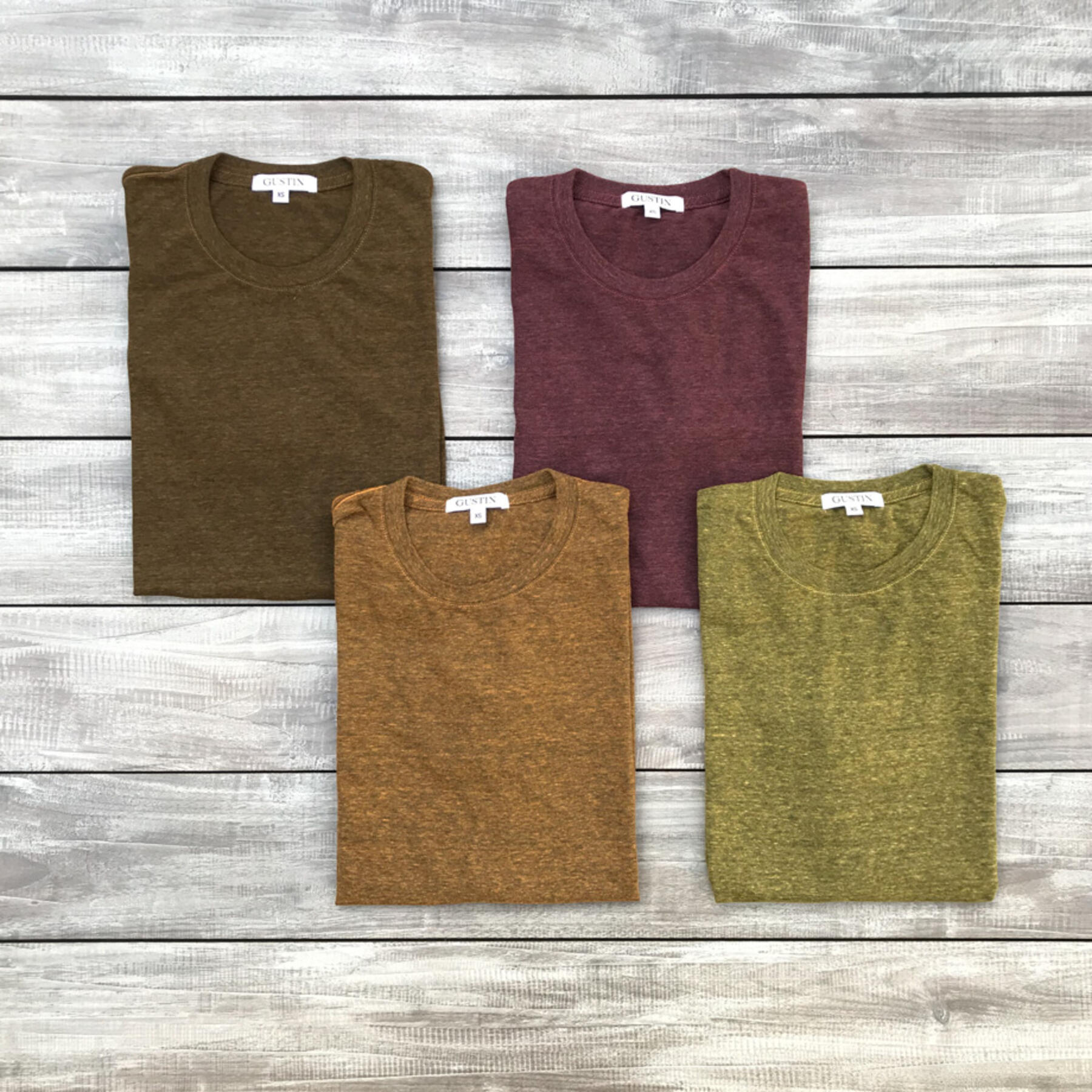 gustin rust collection heather t-shirt 4pk