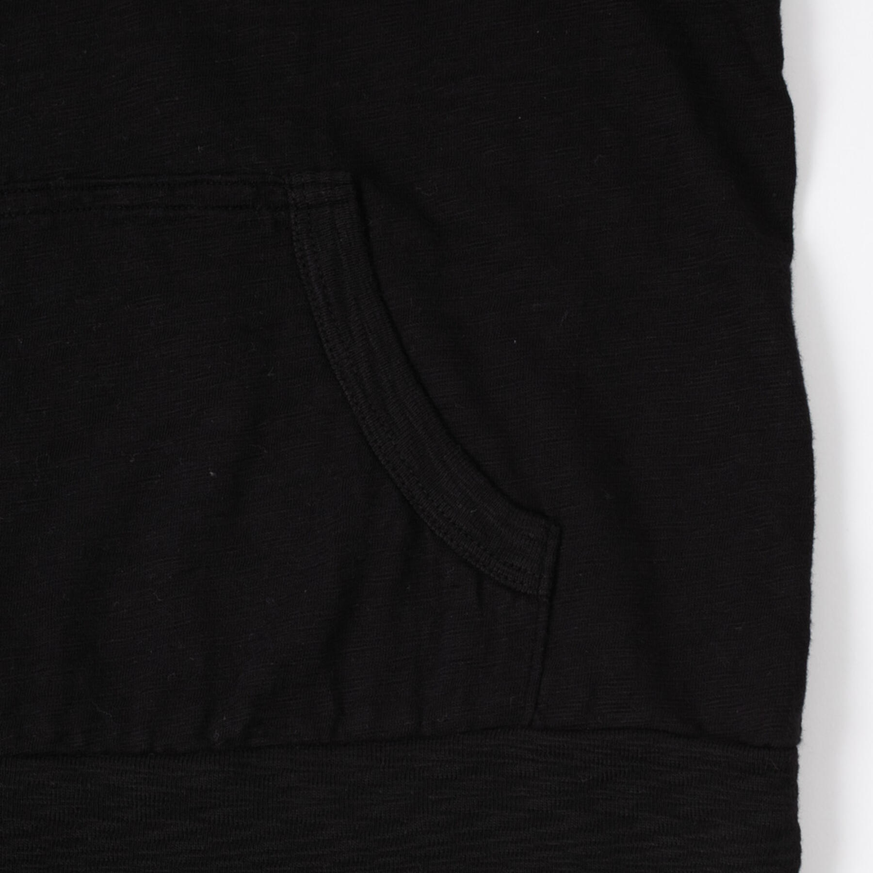 gustin big slub hoodie - black