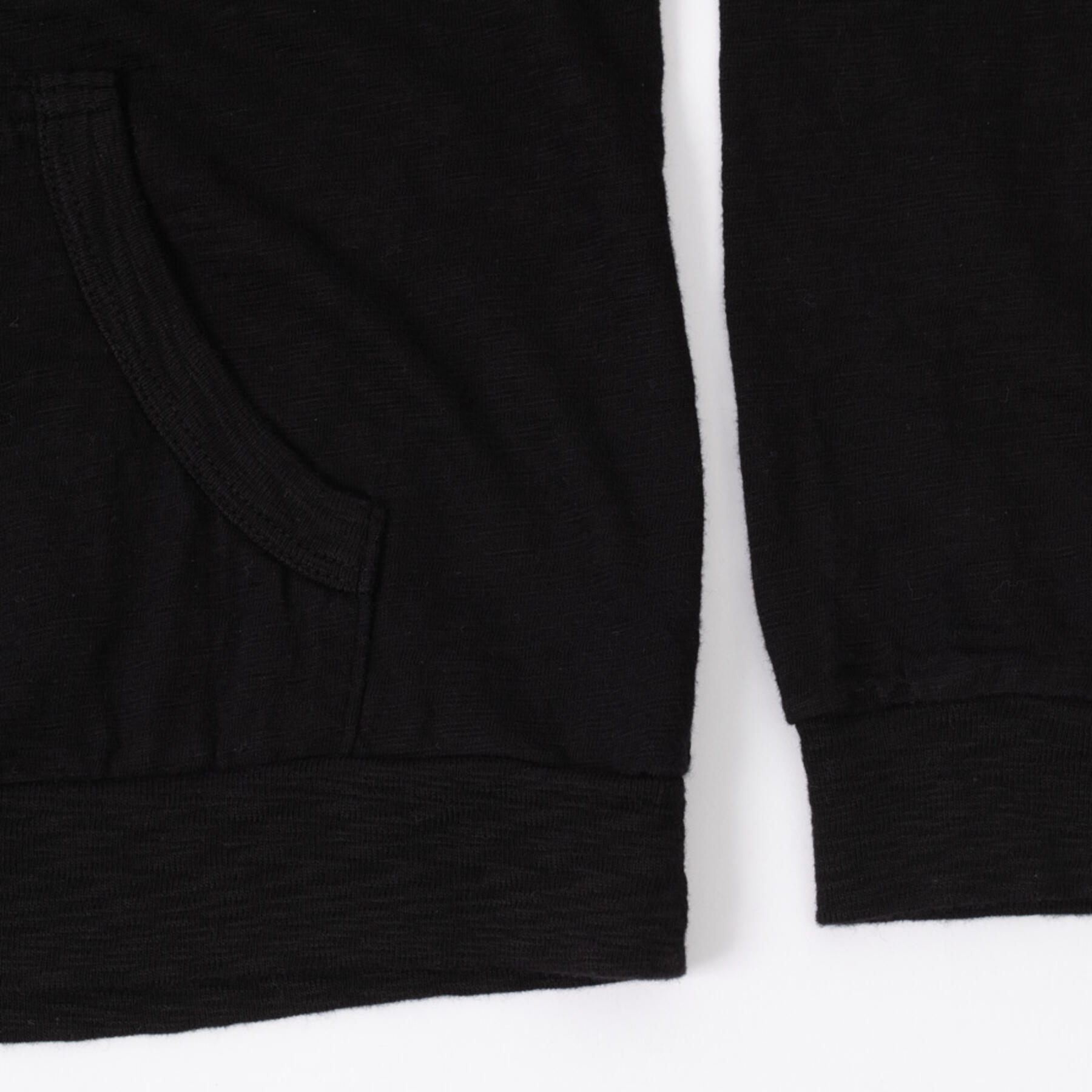 gustin big slub hoodie - black