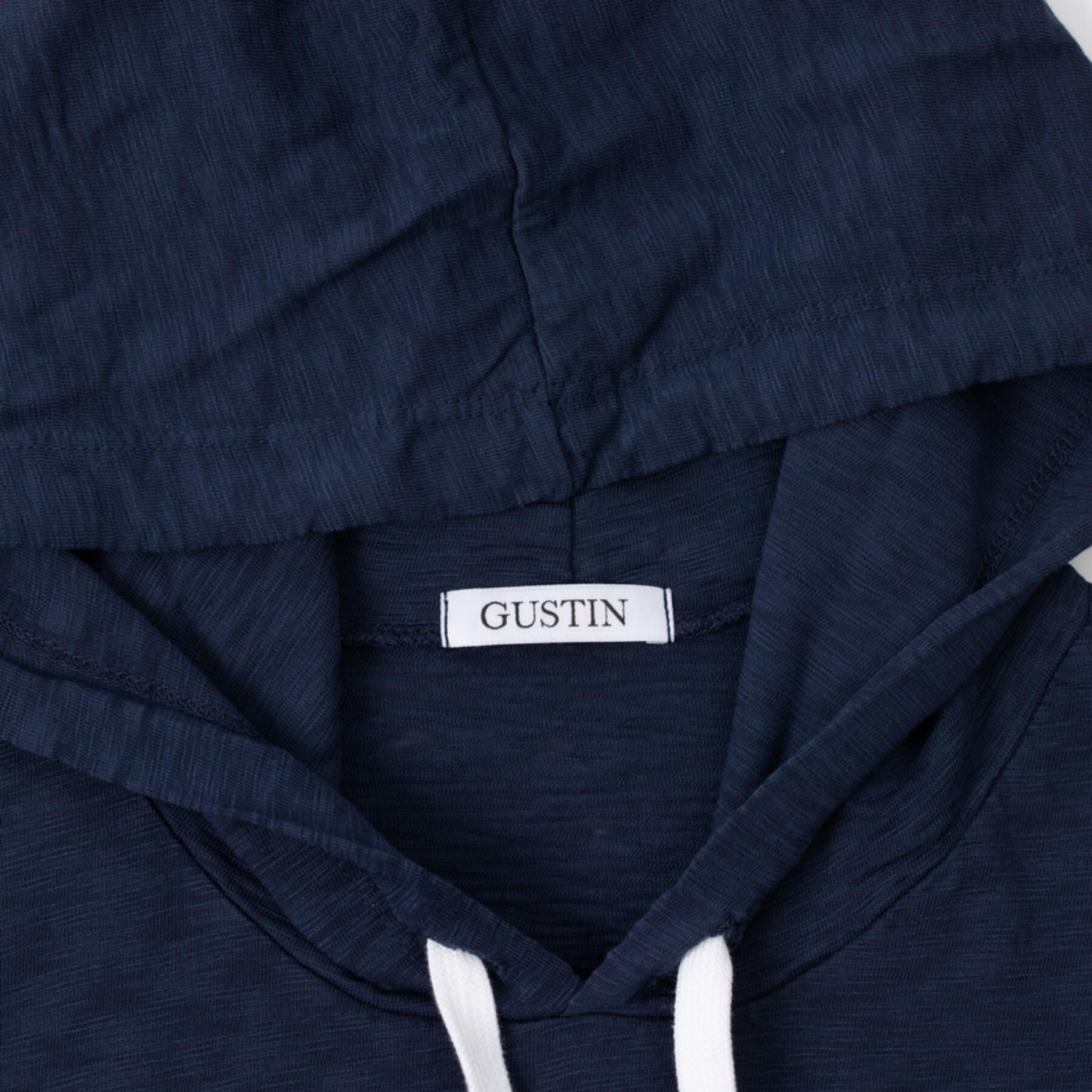 gustin big slub hoodie - navy