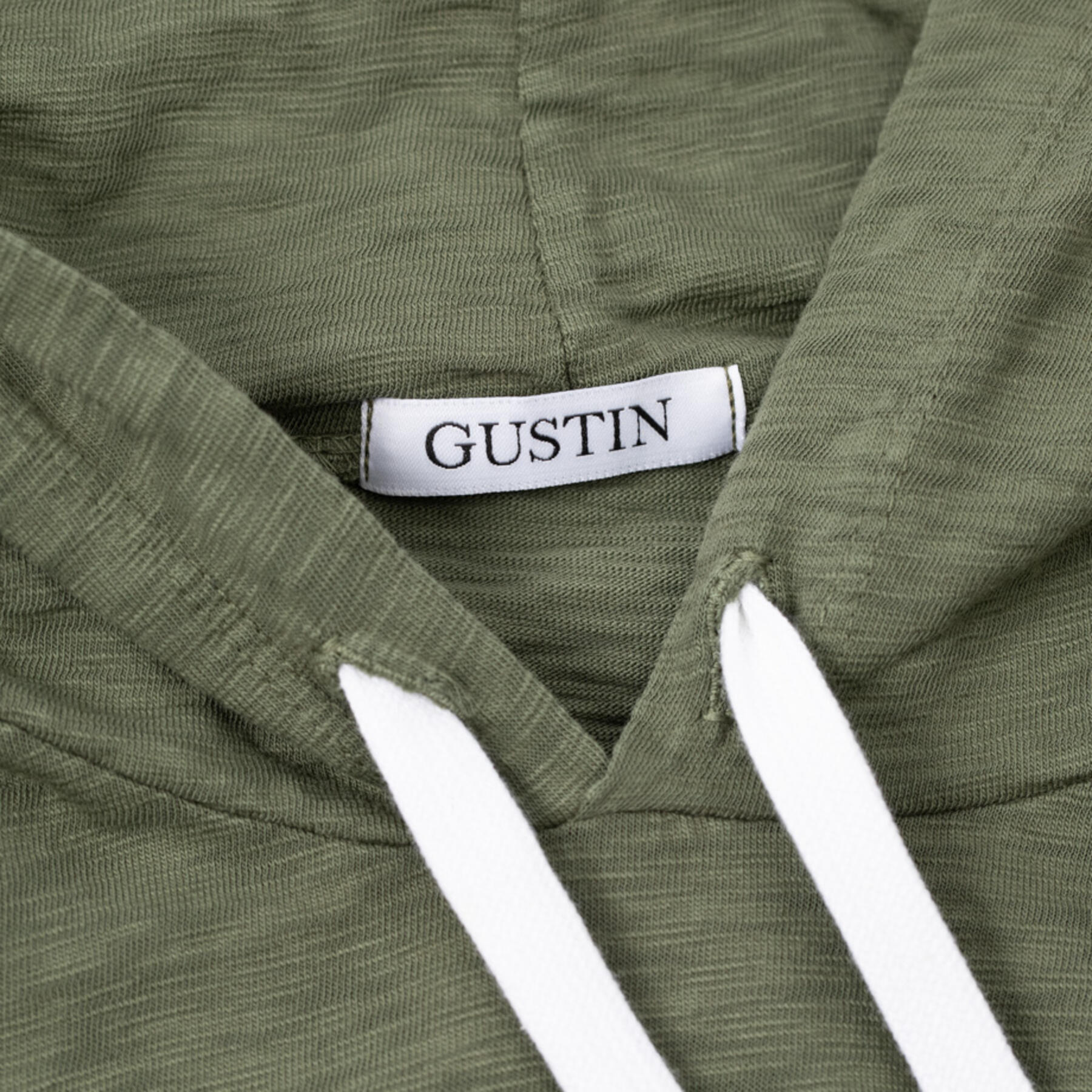 gustin big slub hoodie - olive drab