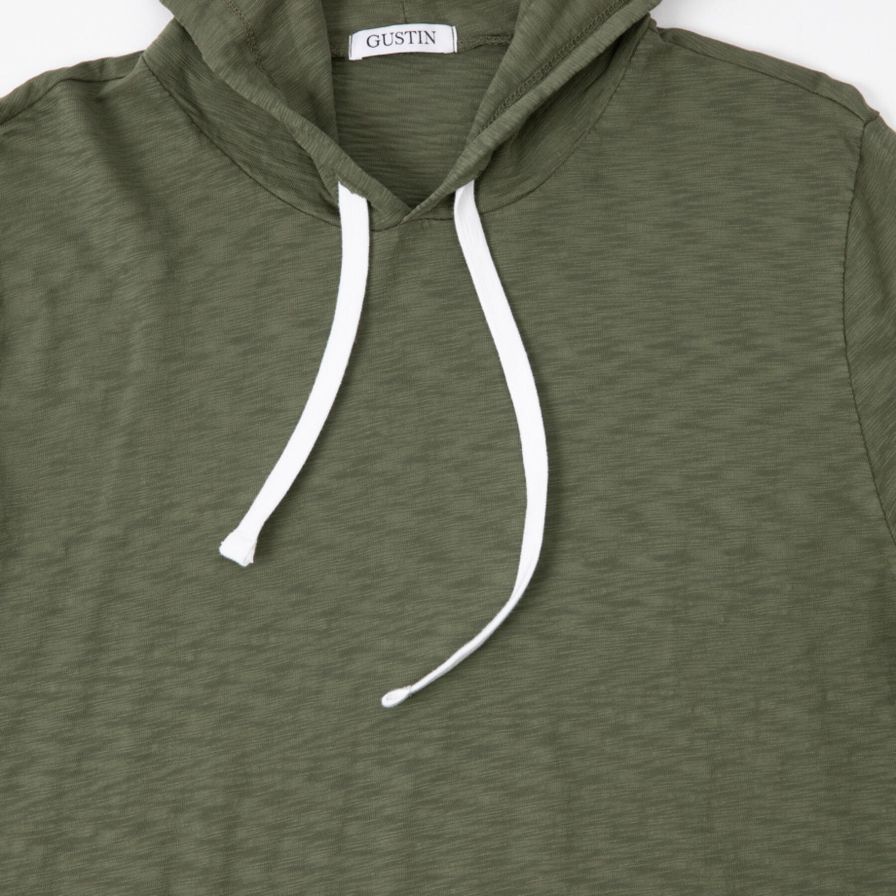 gustin big slub hoodie - olive drab