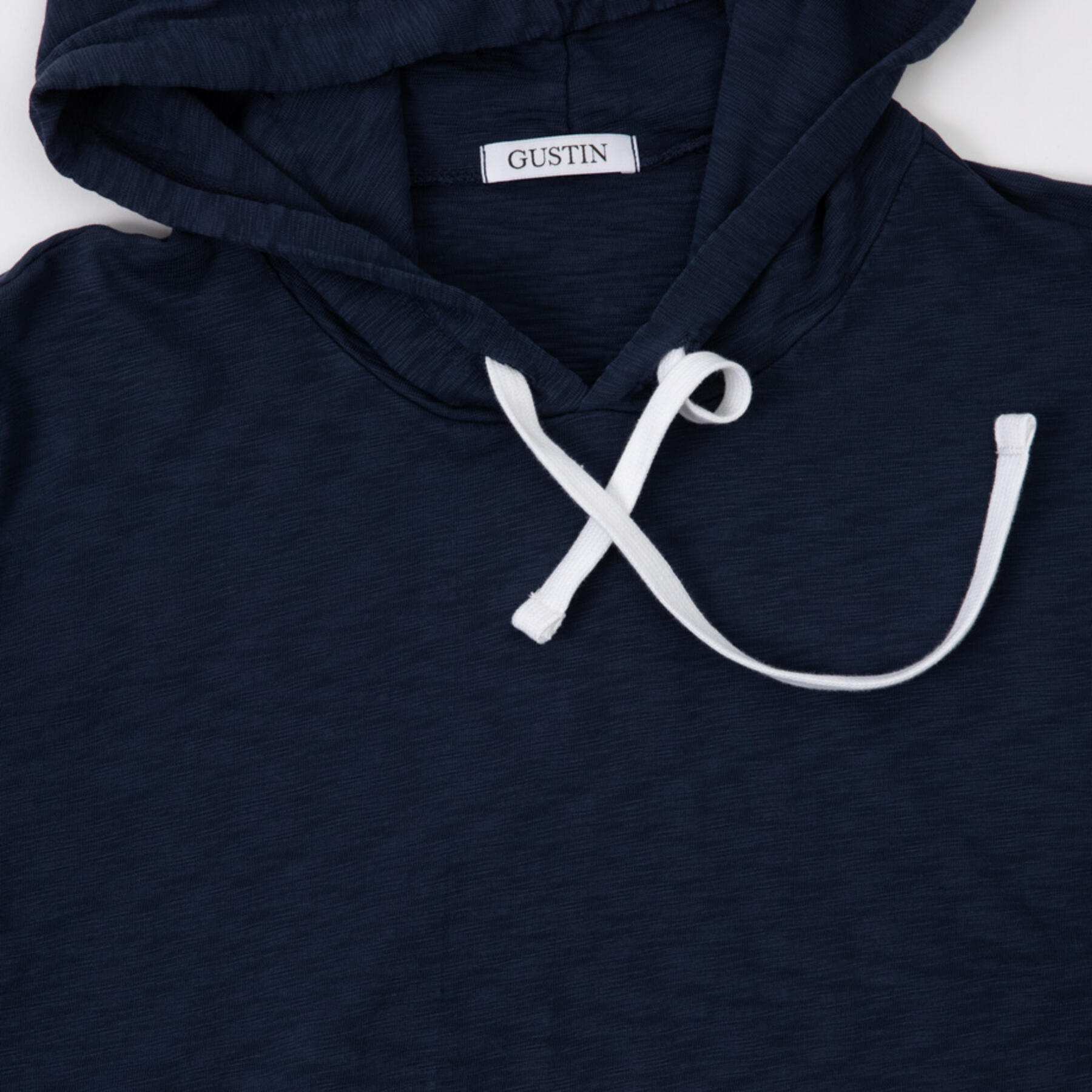 gustin big slub hoodie - navy