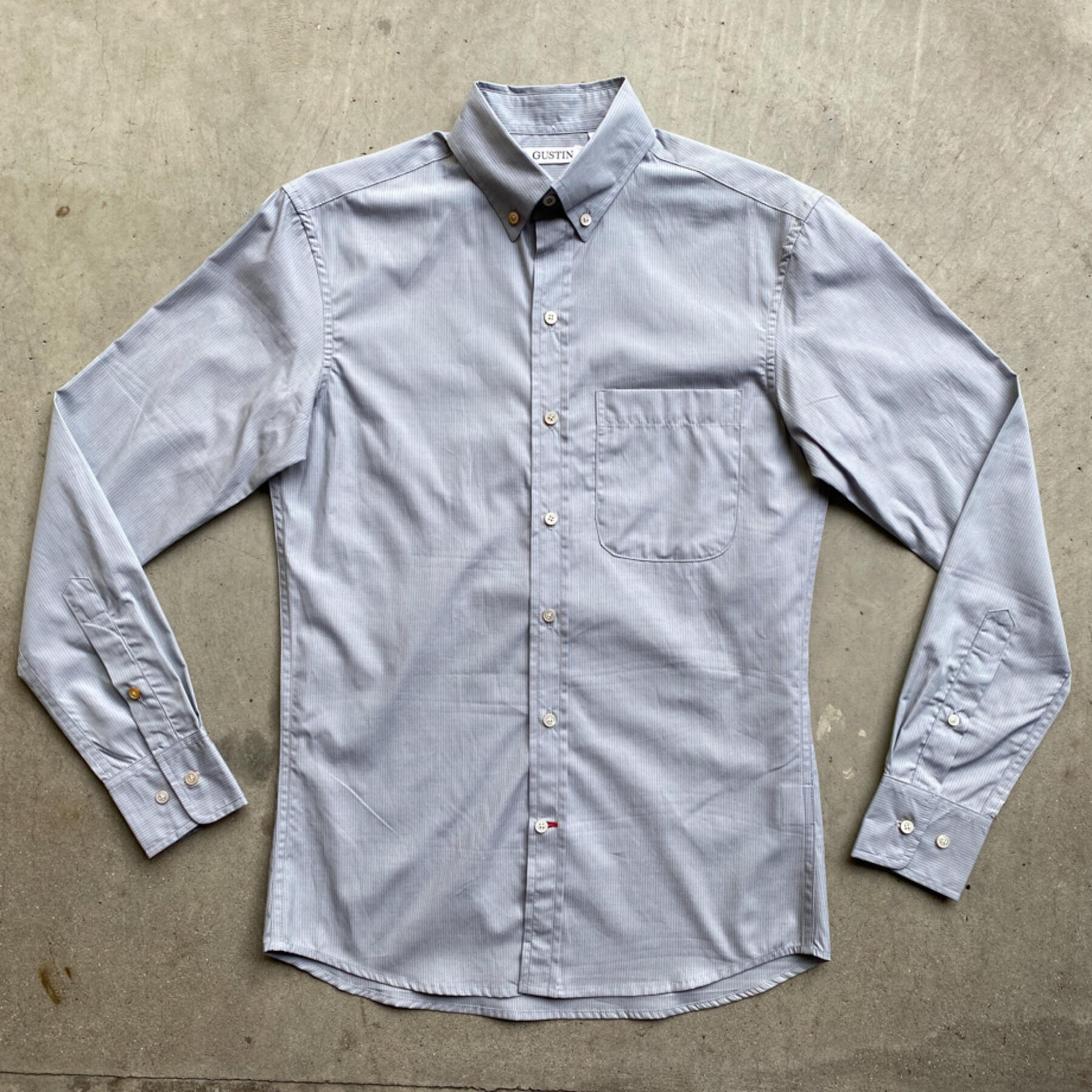 gustin #717 slatexolive pinstripe