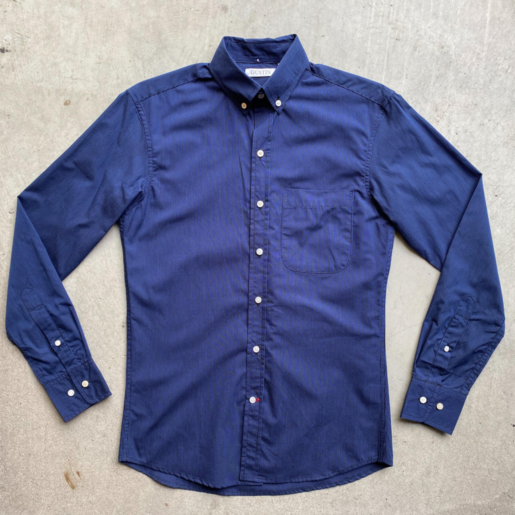 gustin #716 navyxcobalt pinstripe