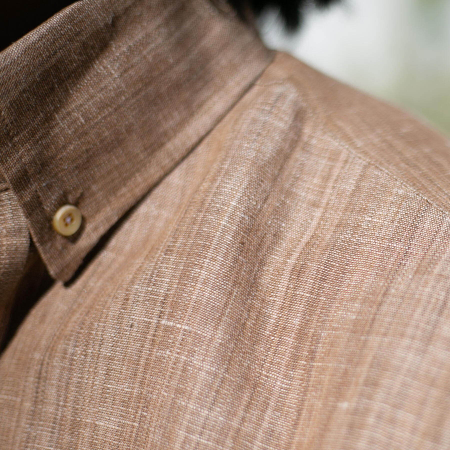 gustin #719 persimmon dye hemp selvedge chambray