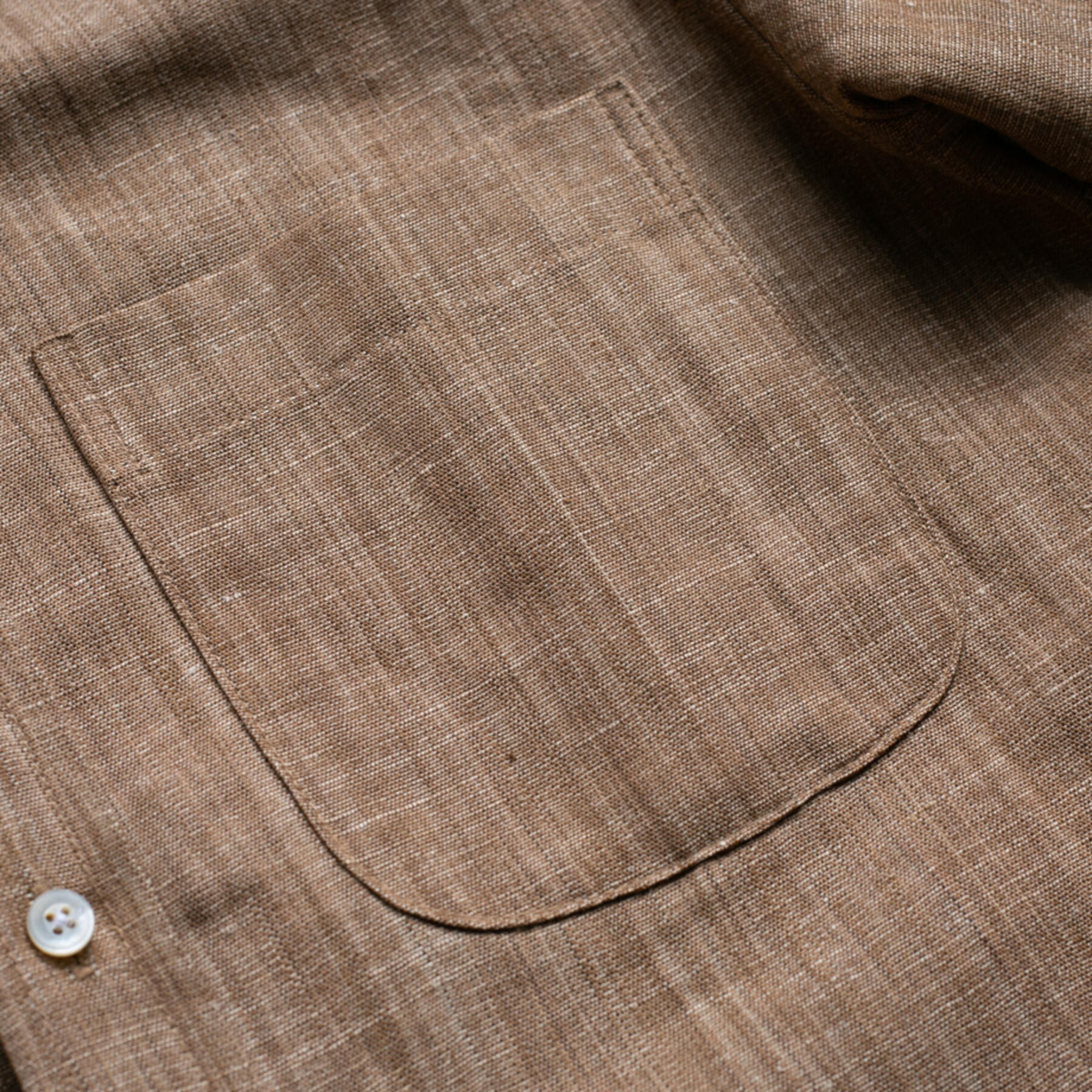 gustin #719 persimmon dye hemp selvedge chambray