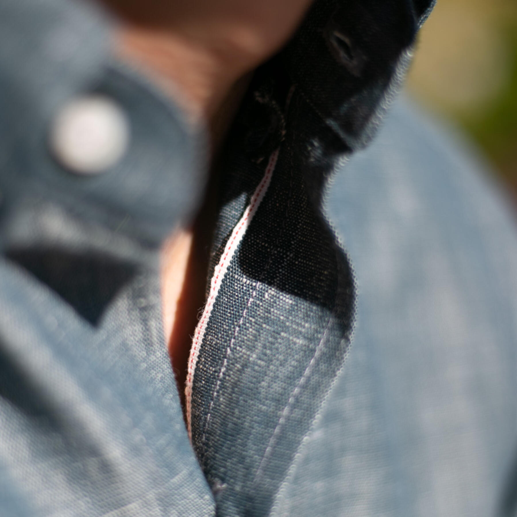 gustin #721 plant dye indigo hemp selvedge chambray