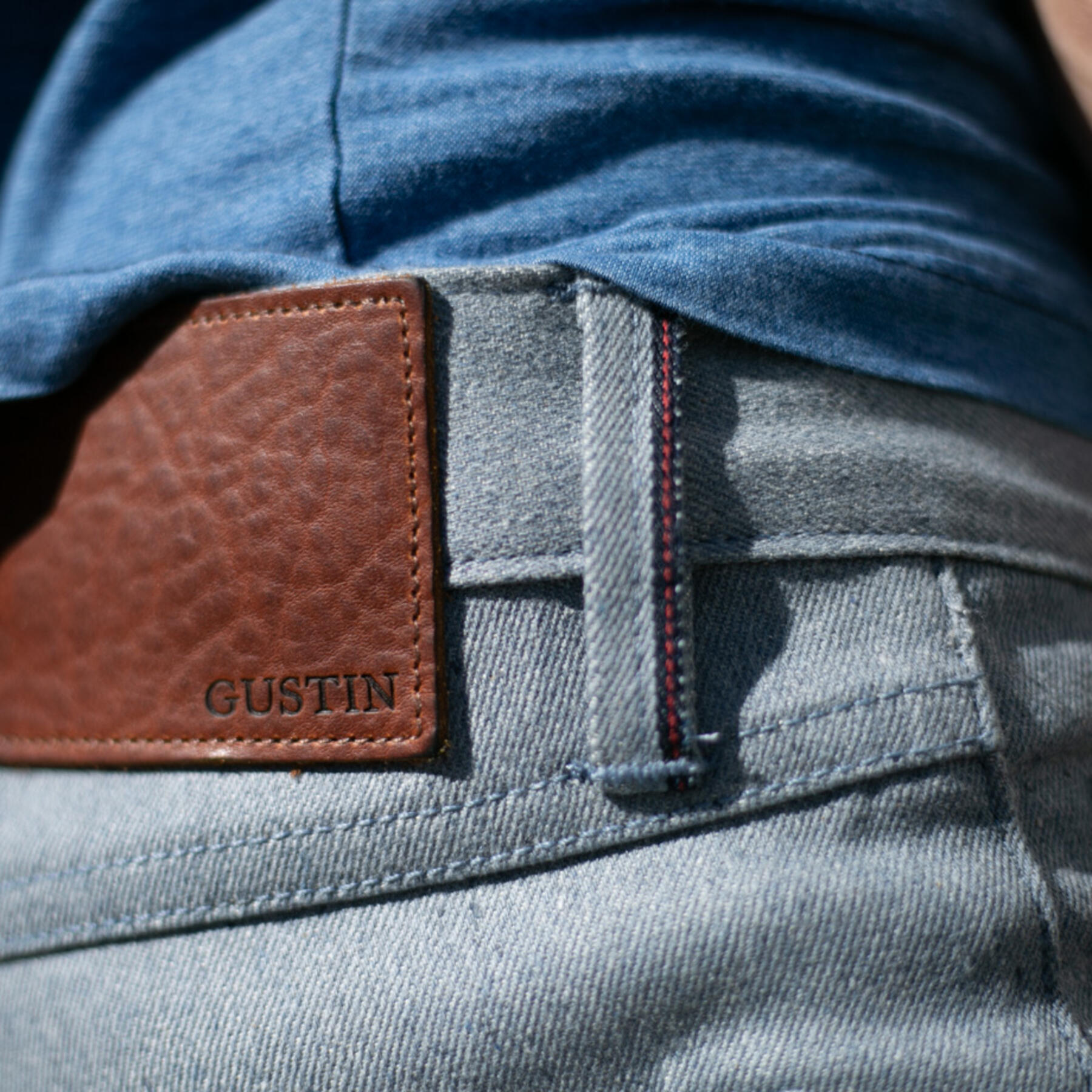 gustin #468 heather smooth selvedge