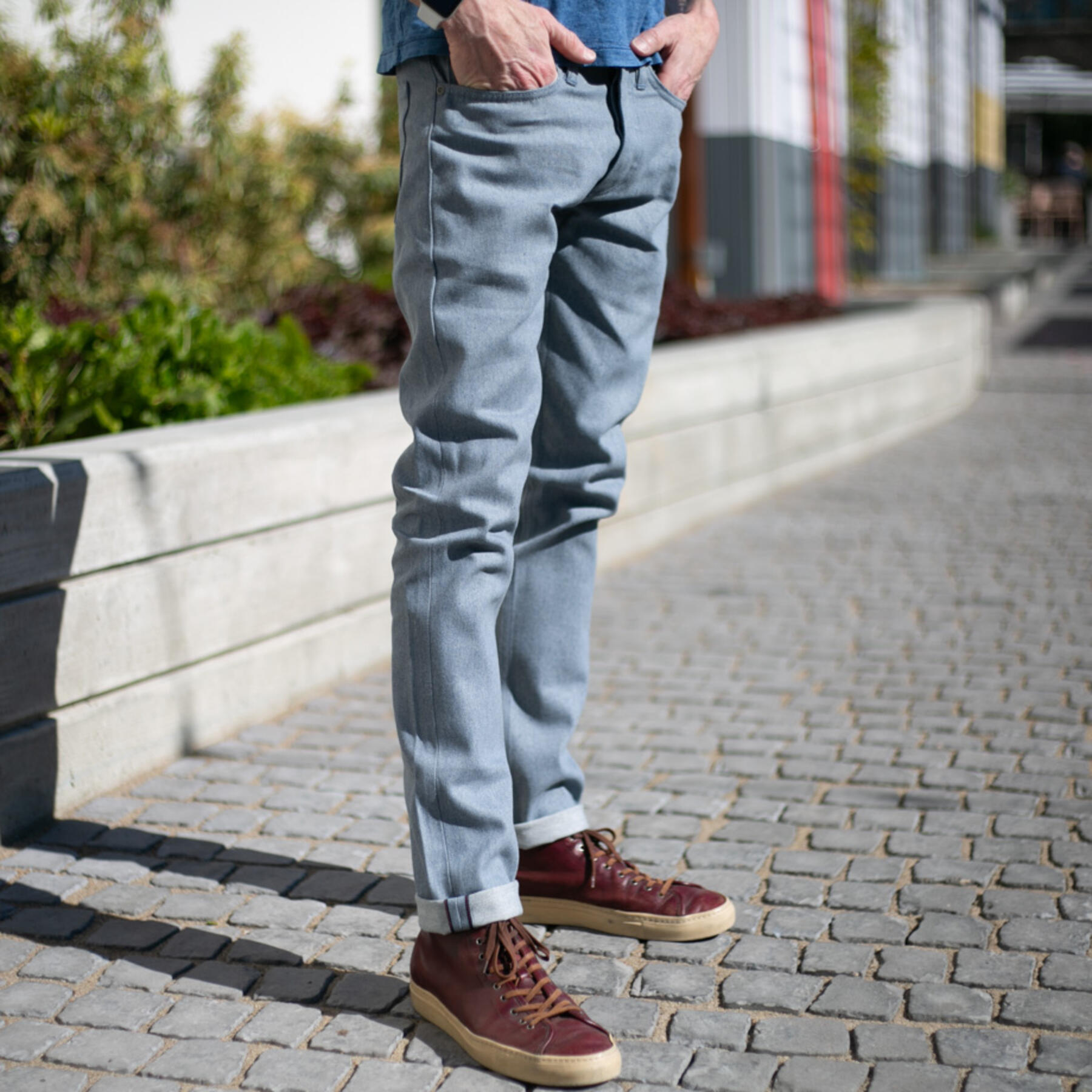 gustin #468 heather smooth selvedge