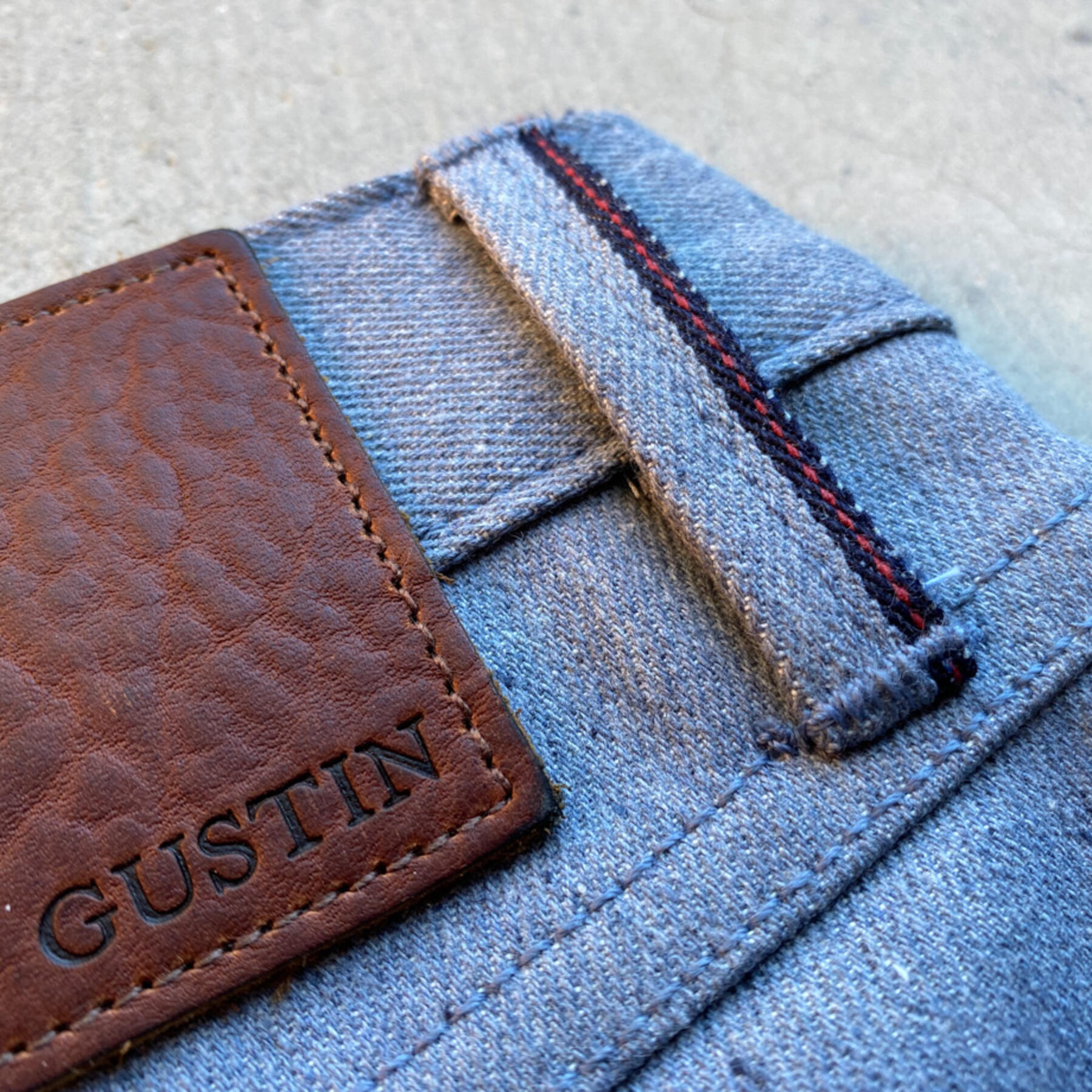 gustin #468 heather smooth selvedge