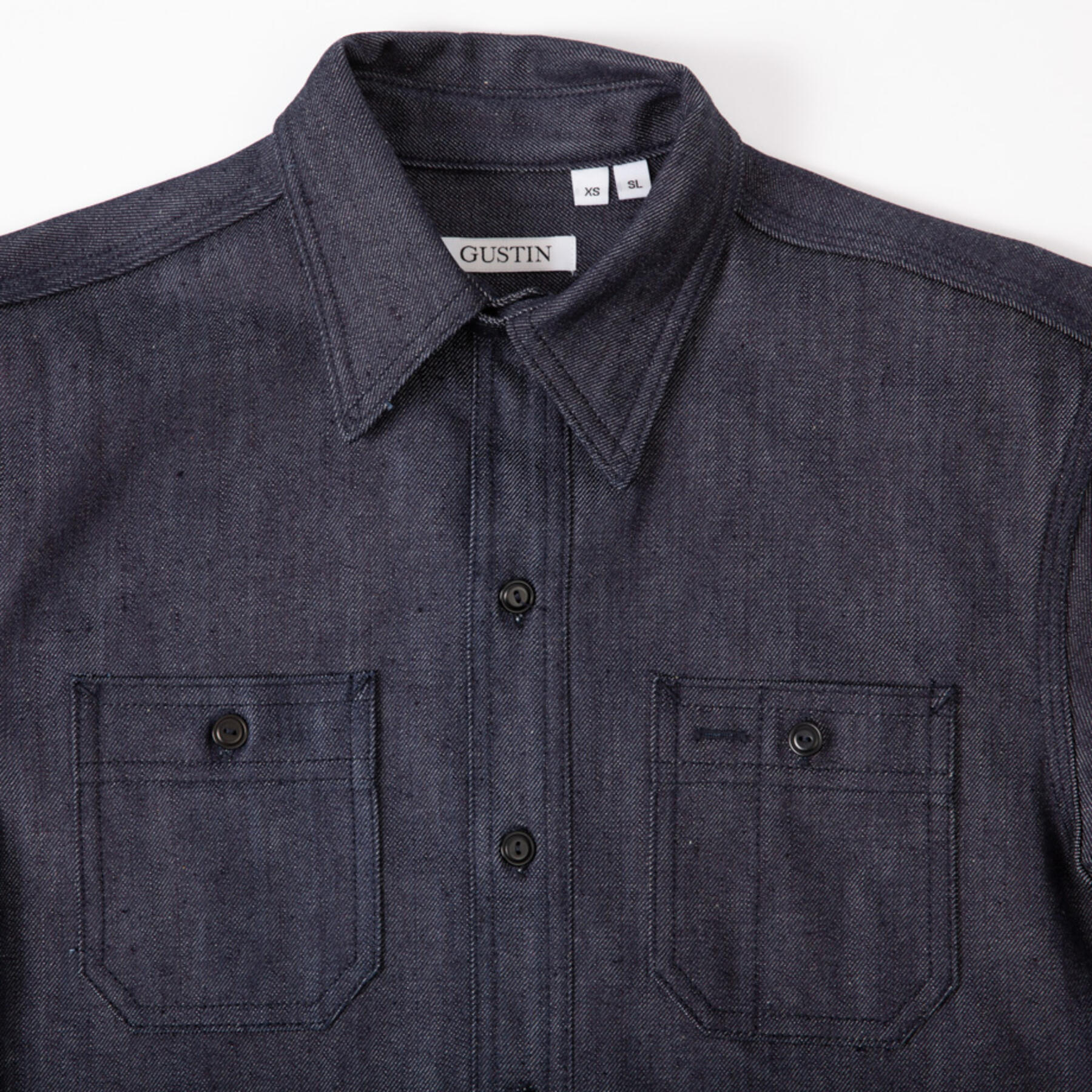 gustin #39 italy blue selvedge workshirt