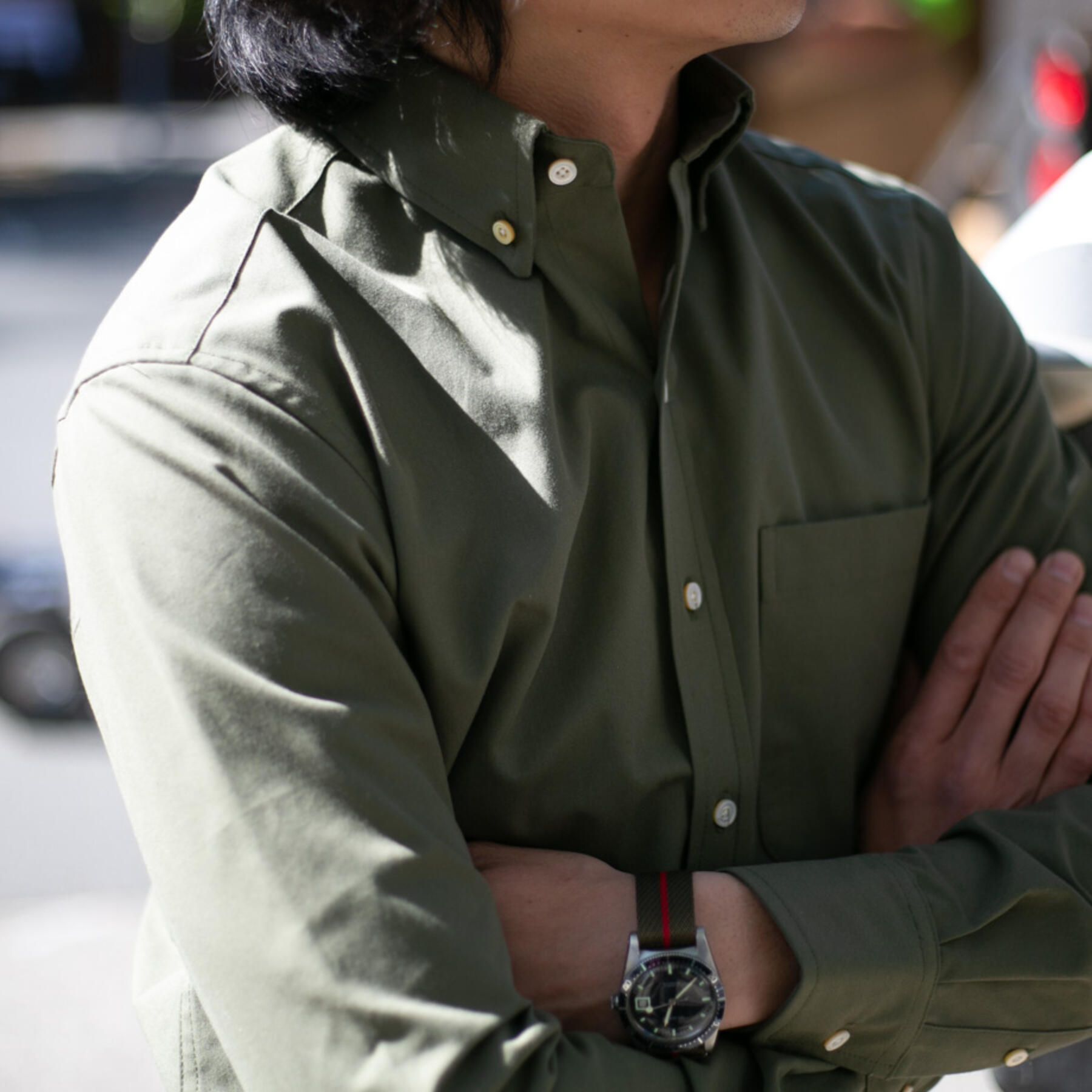 gustin #724 selvedge canvas - olive drab