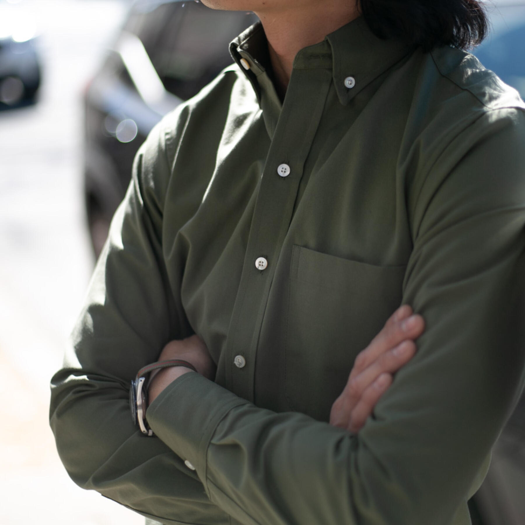 gustin #724 selvedge canvas - olive drab