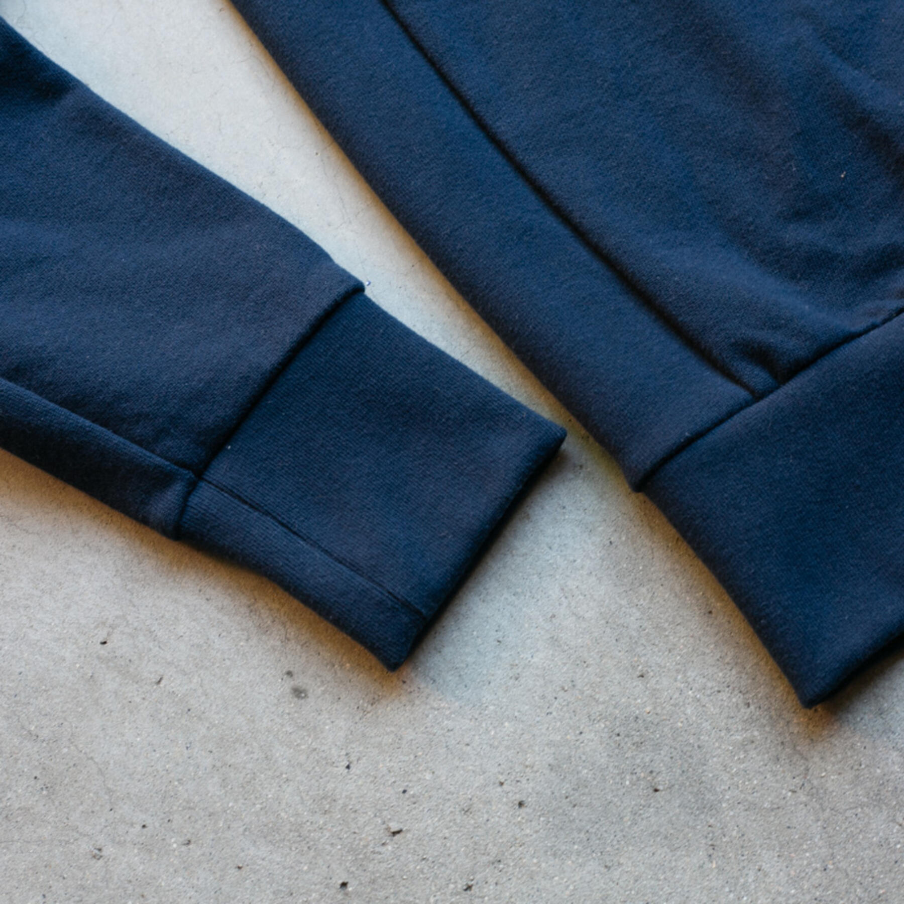 gustin shawl collar french terry - navy