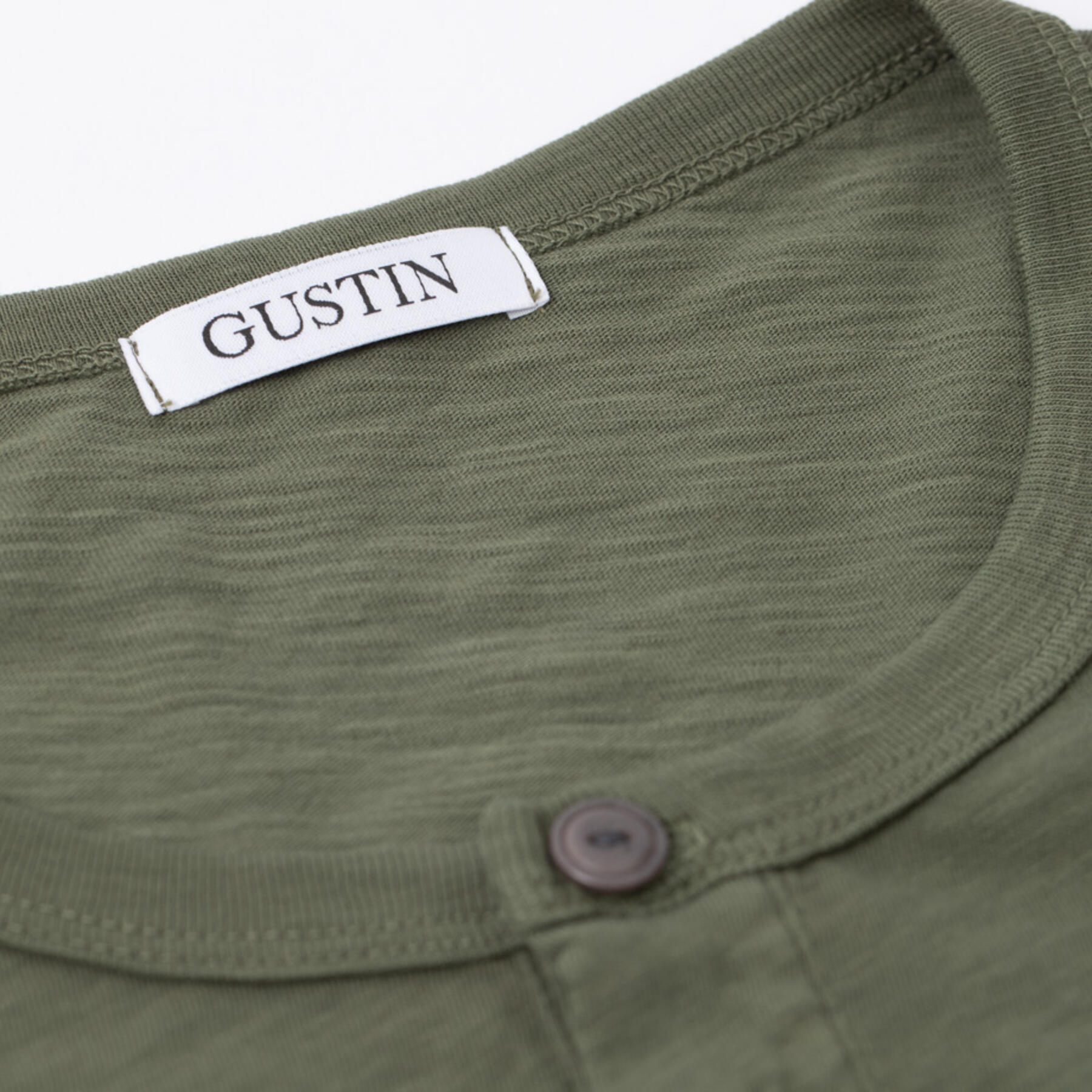 gustin slub pocket henley - army