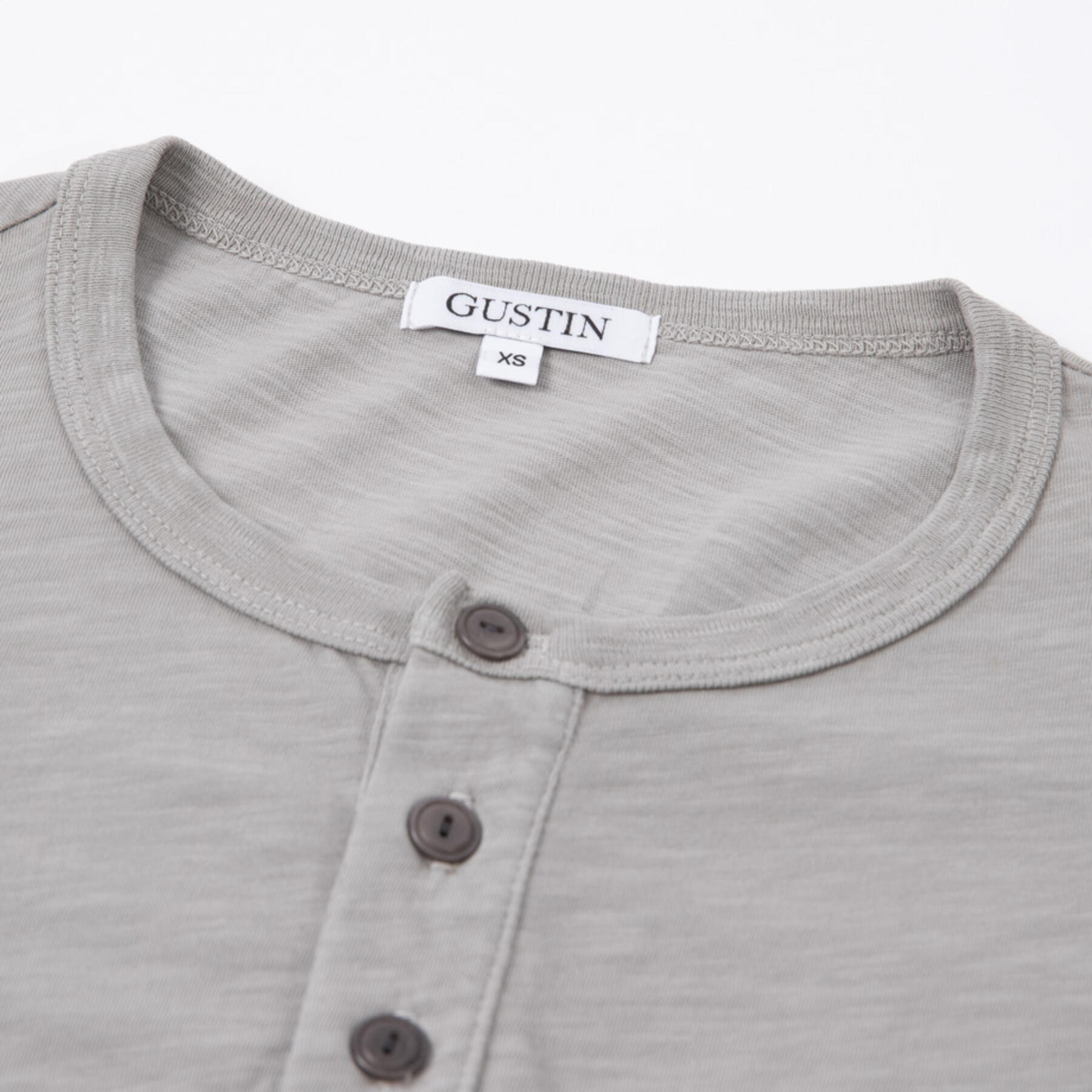 gustin slub pocket henley - stone