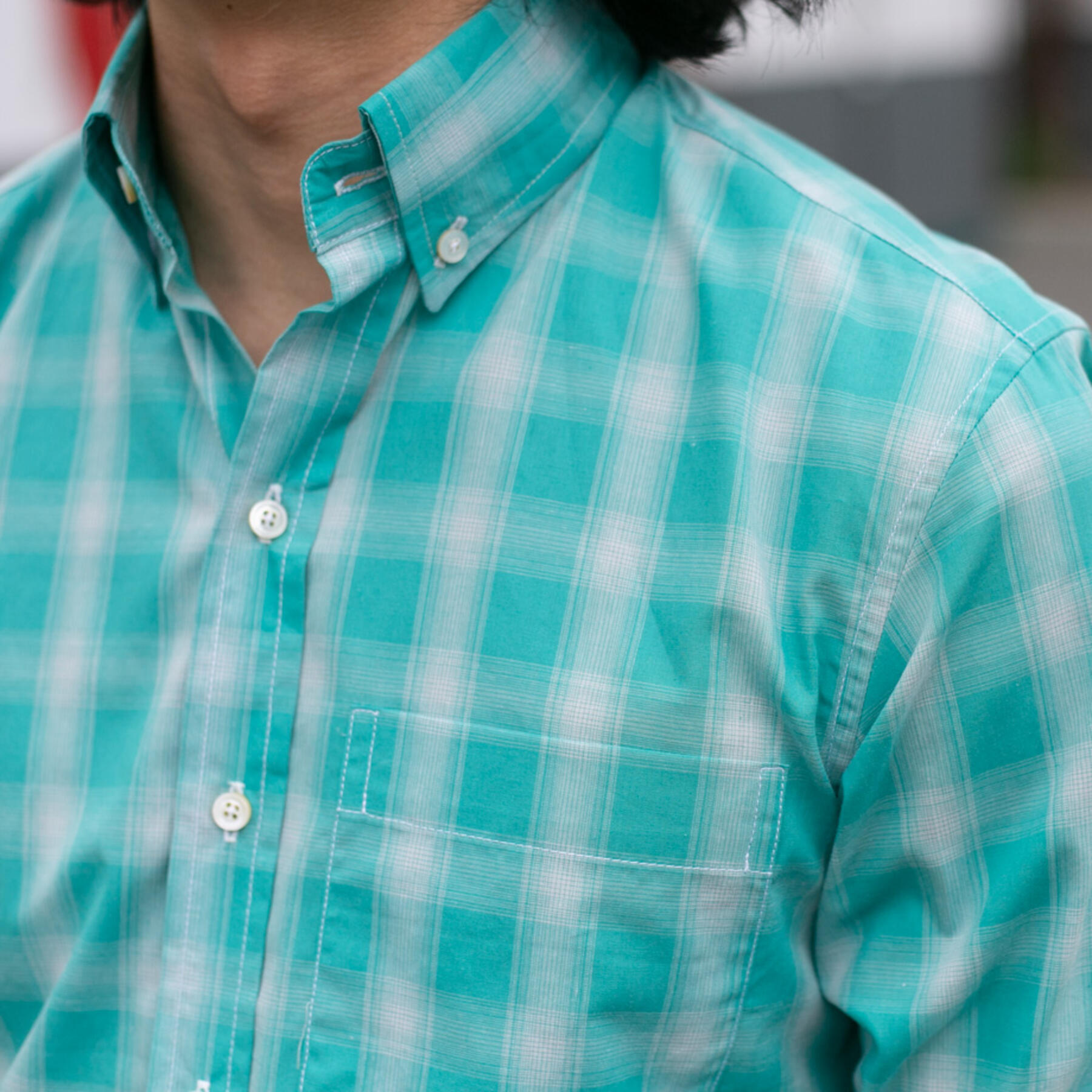 gustin #734 turquoise fade plaid