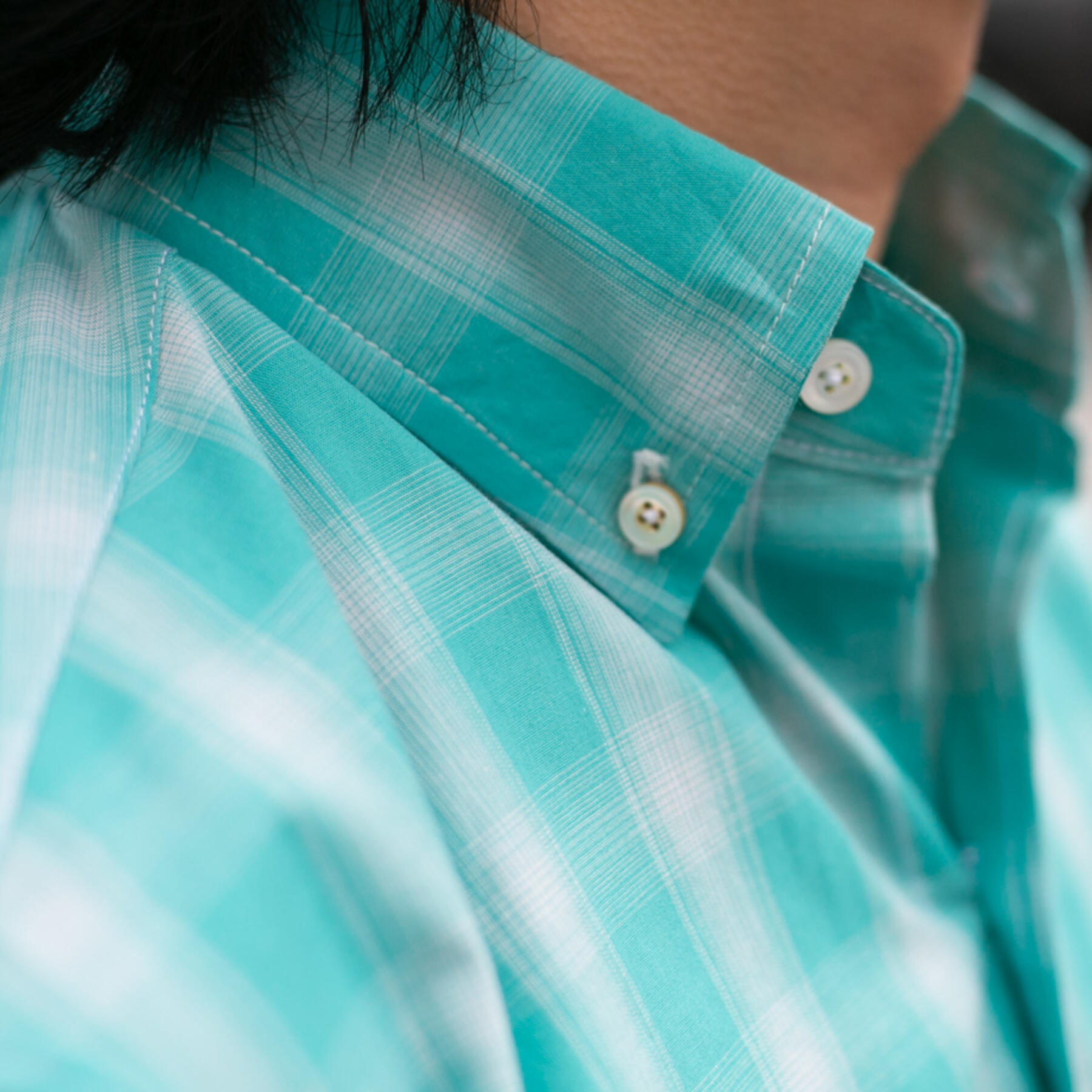 gustin #734 turquoise fade plaid