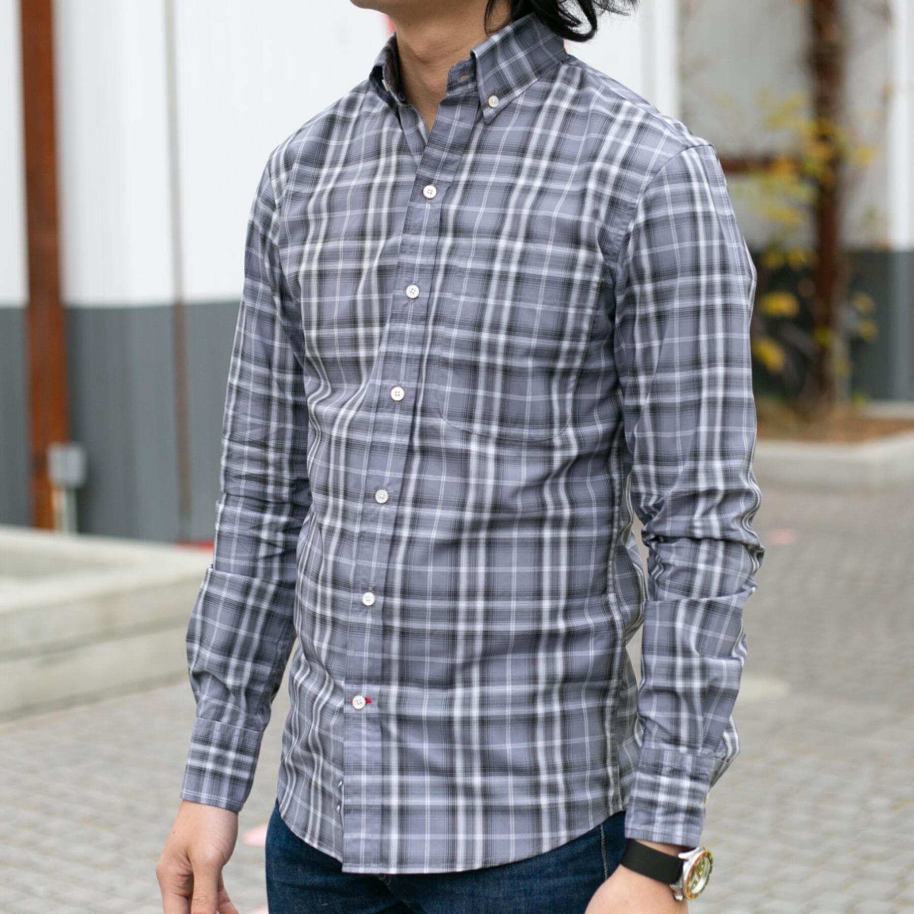 gustin #735 titanium fade plaid