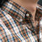 gustin #736 vintage orange cream plaid