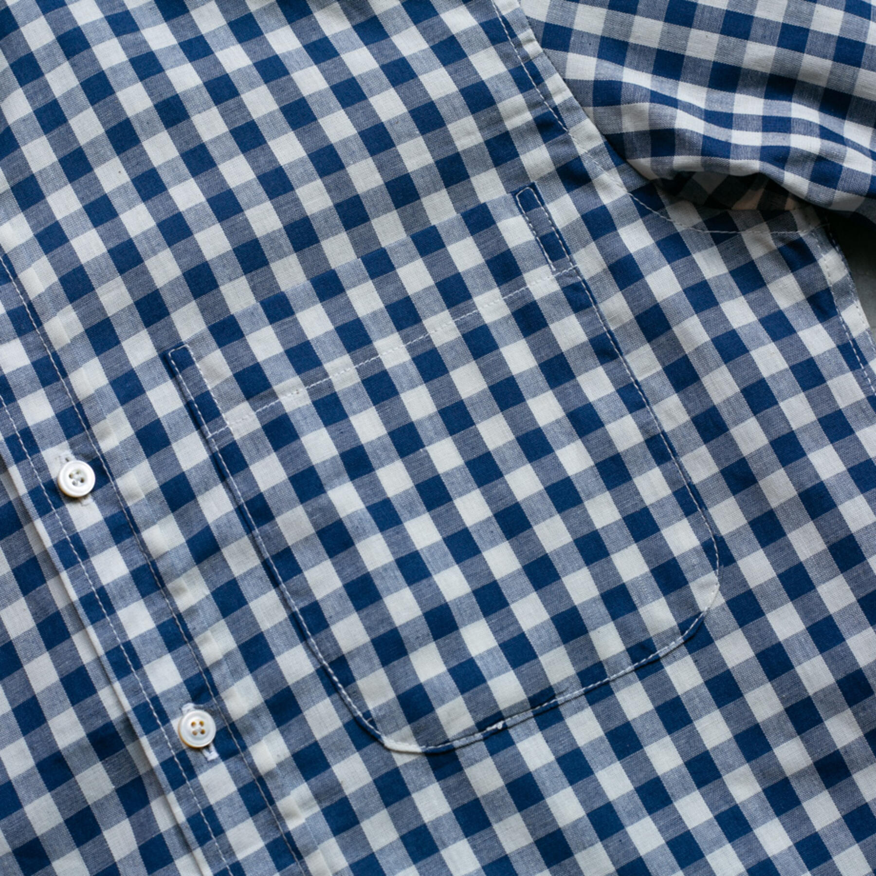 gustin #738 selvedge navy gingham