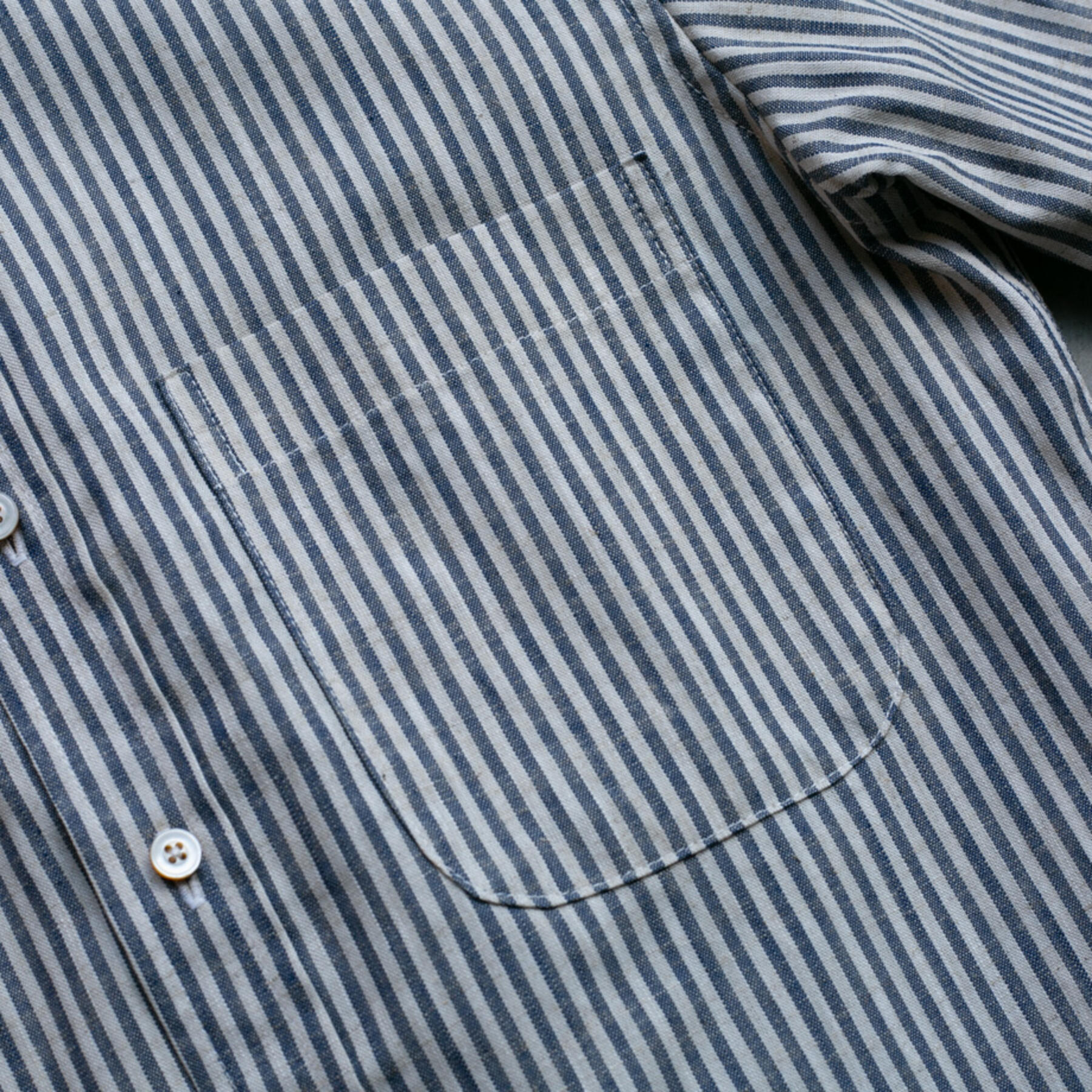 gustin #739 selvedge indigo white stripe