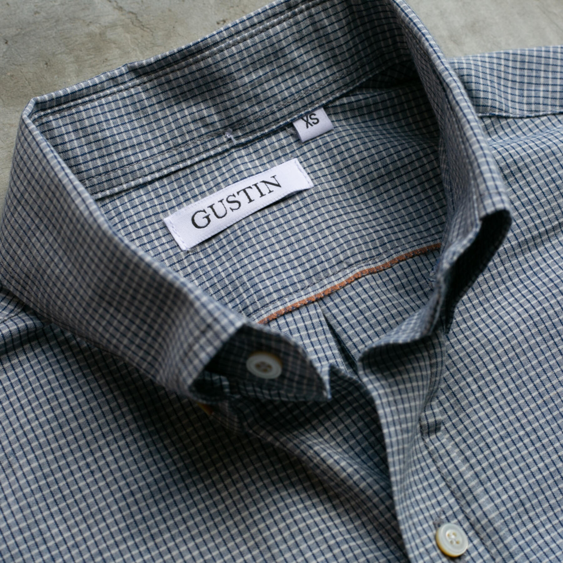 gustin #740 selvedge flax check