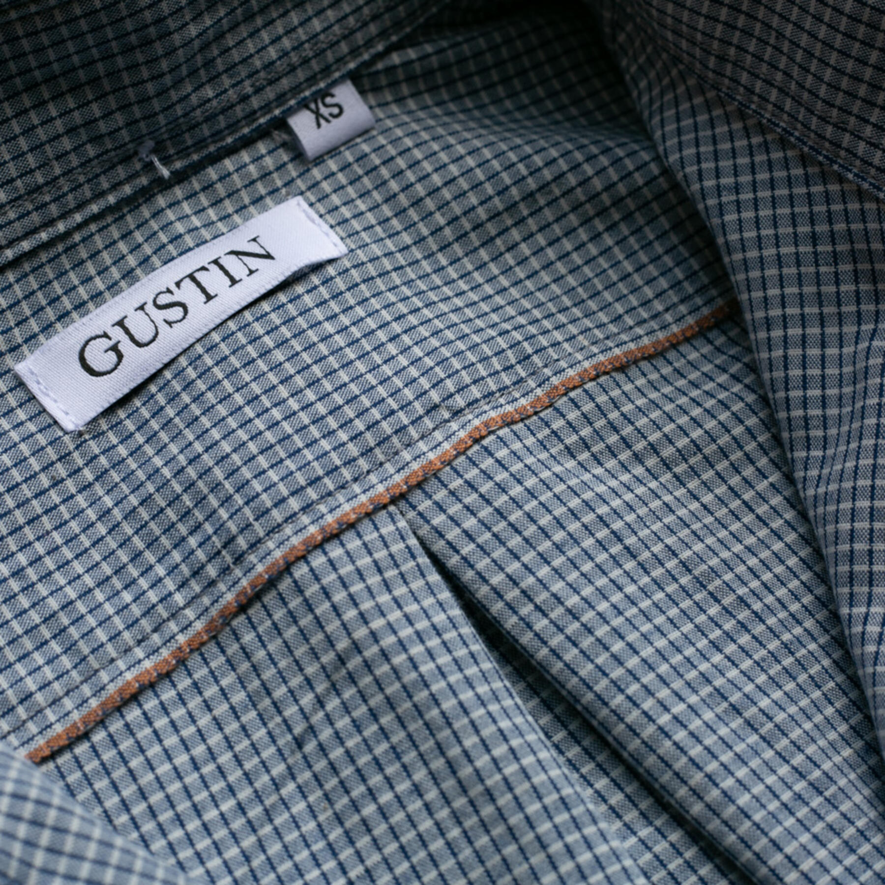 gustin #740 selvedge flax check