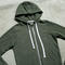 gustin twisted yarn fleece zip hoodie - army