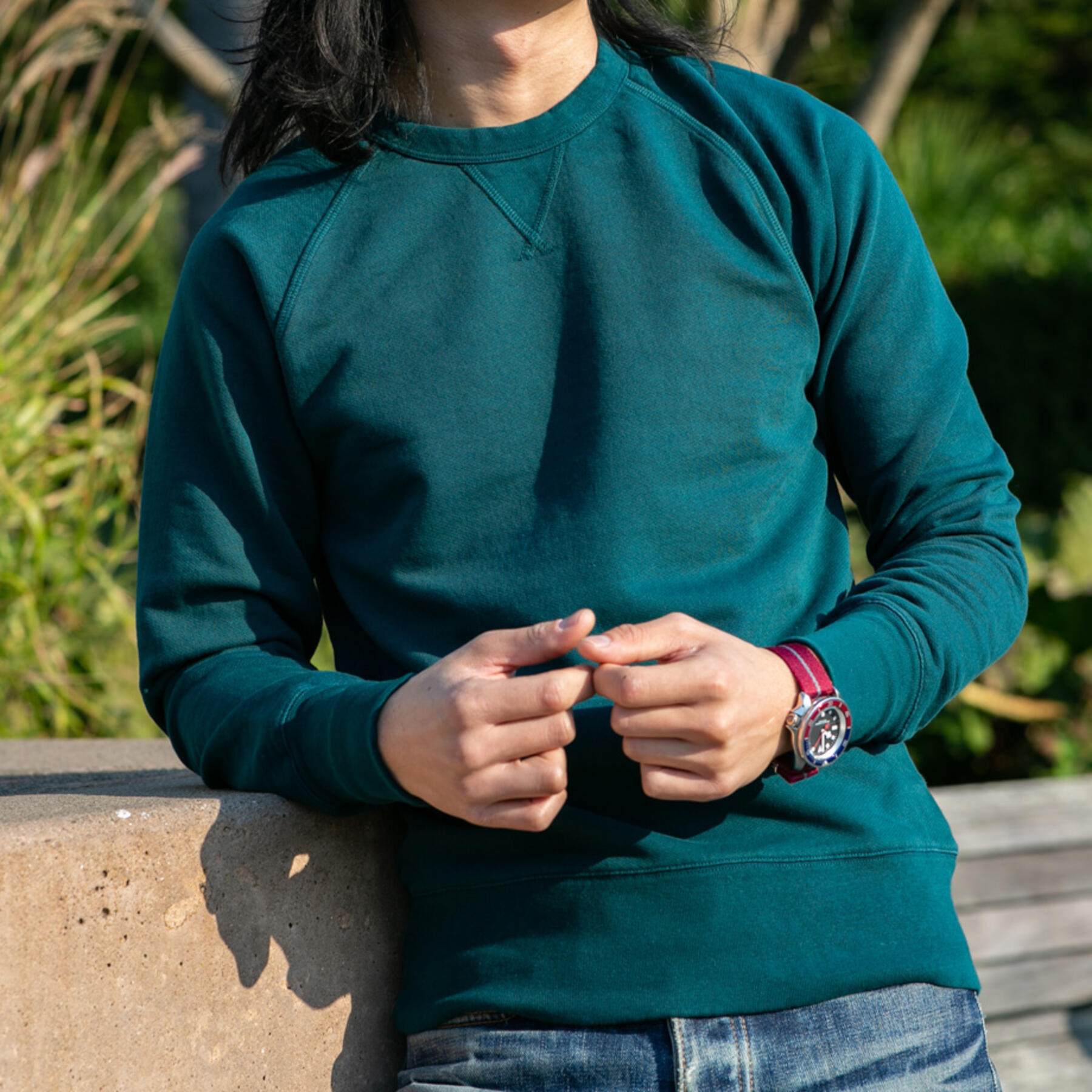 gustin usa crewneck sweatshirt - teal
