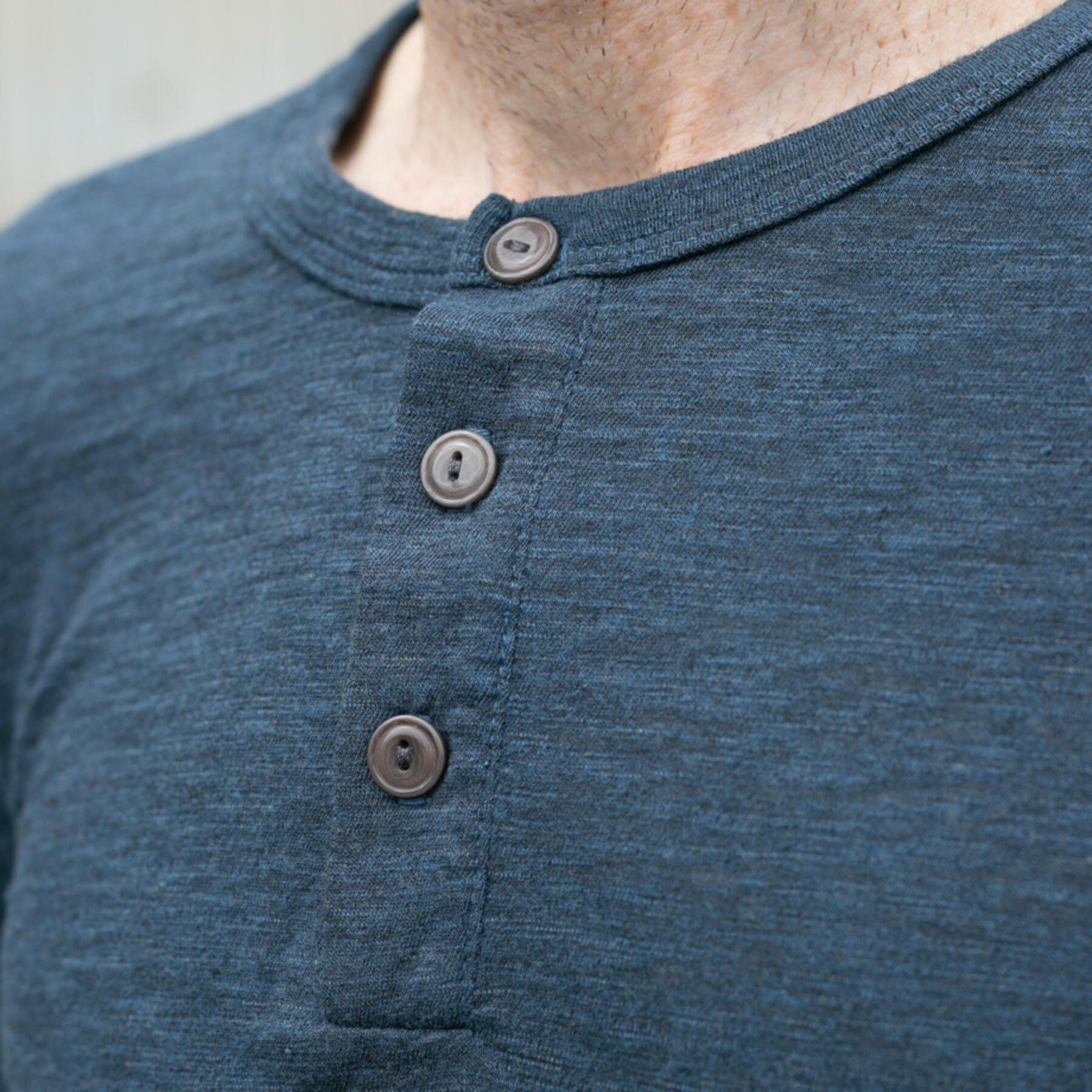gustin twisted yarn henley - dark ocean