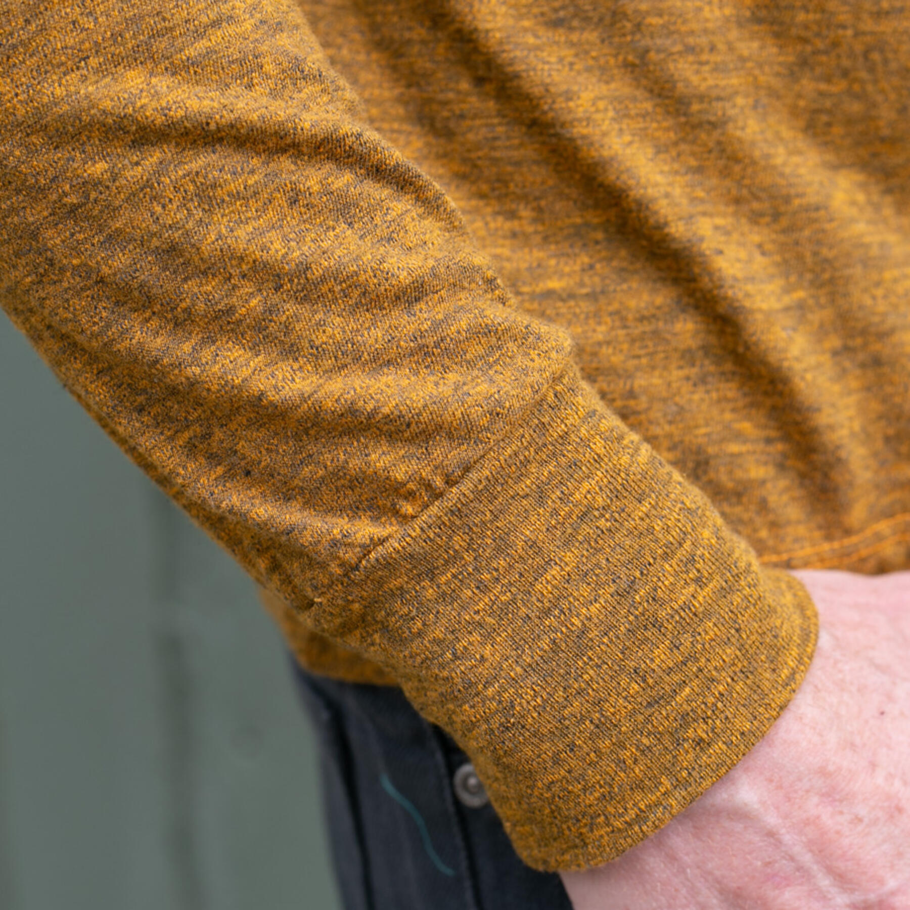 gustin twisted yarn henley - saffron