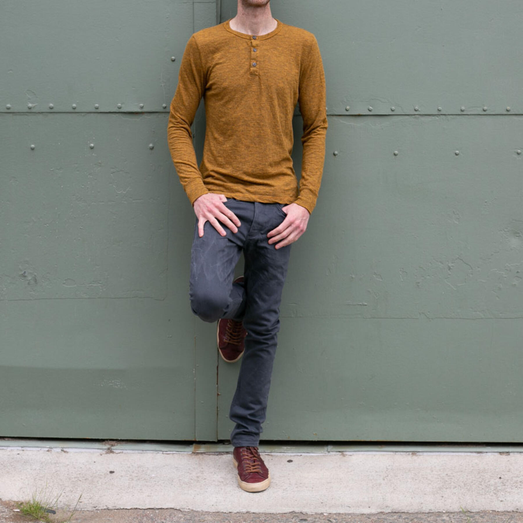 gustin twisted yarn henley 3 pack