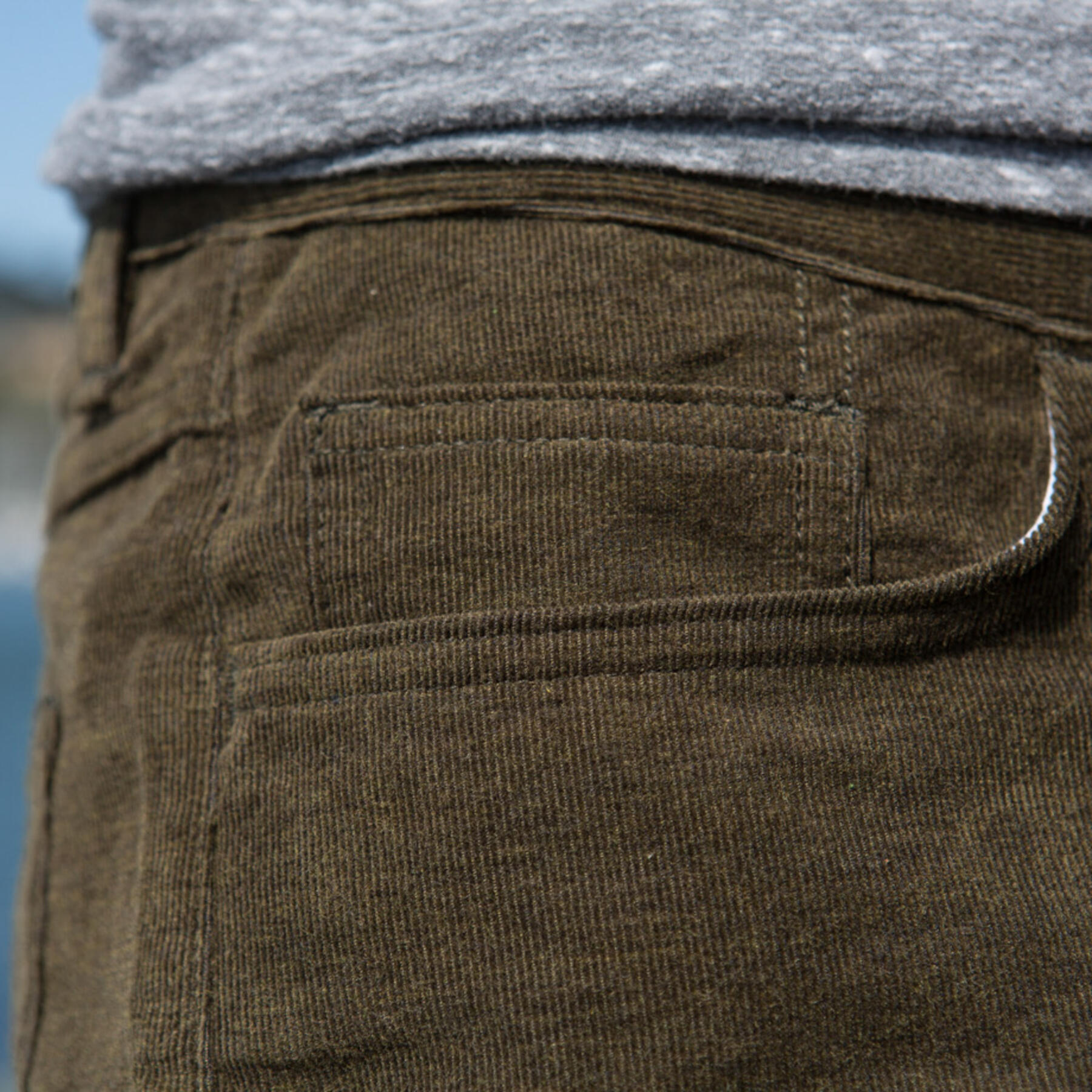 gustin #8 featherweight corduroy 5 pocket - olive