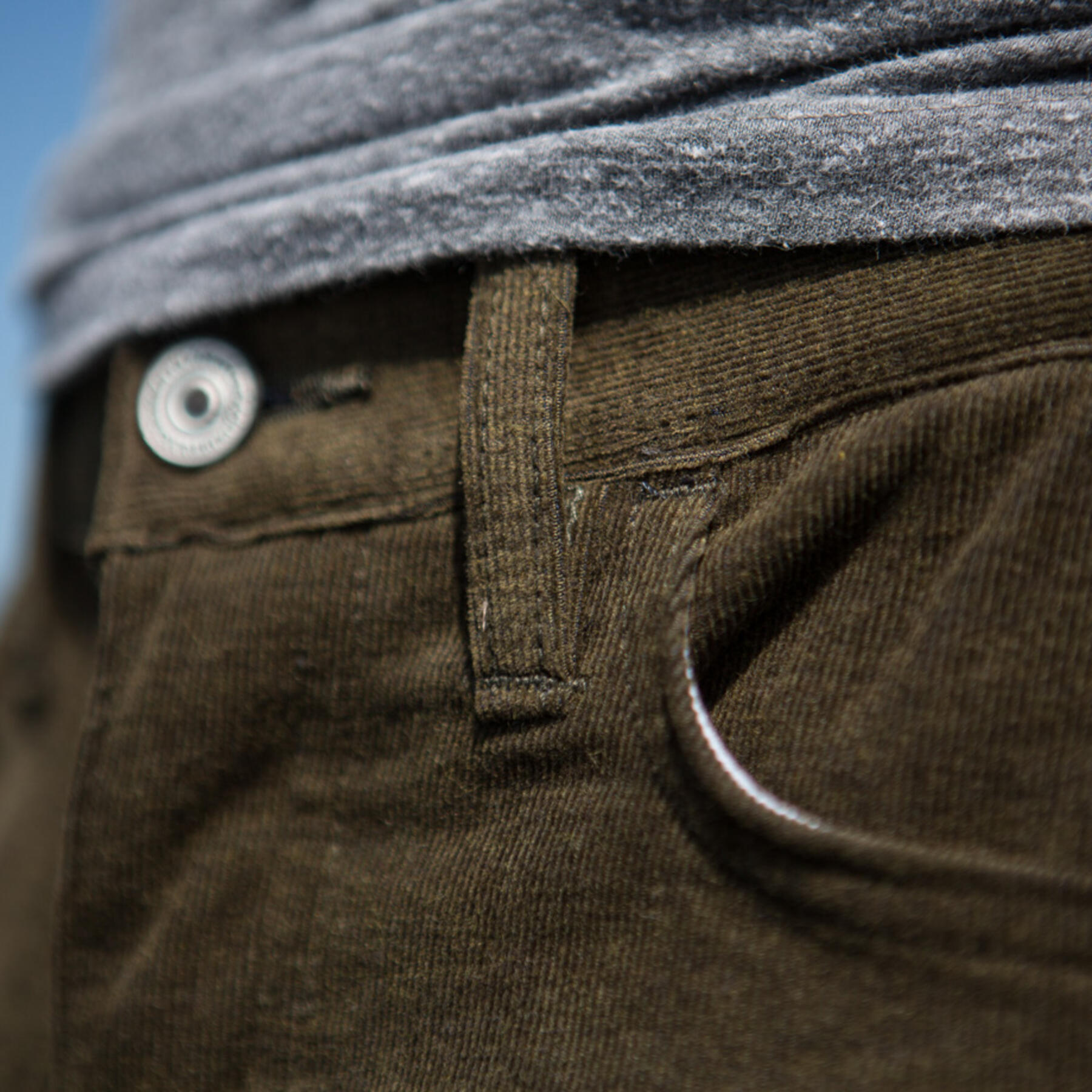 gustin #8 featherweight corduroy 5 pocket - olive