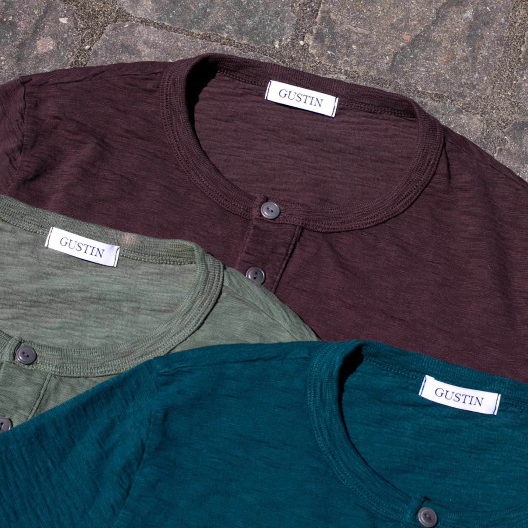 gustin big slub henley 3 pack