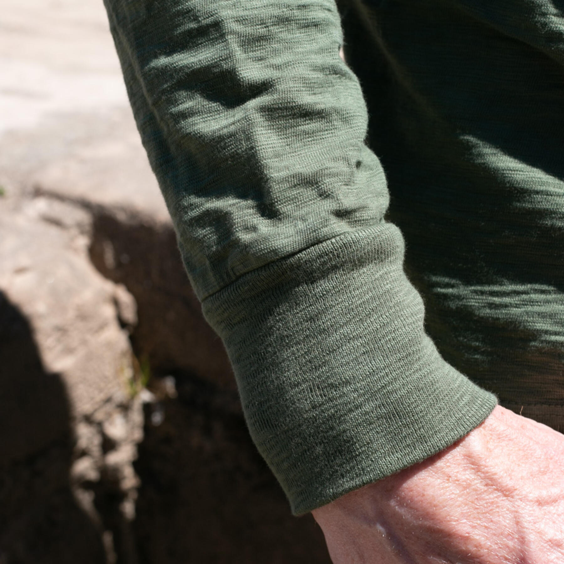 gustin big slub henley - army