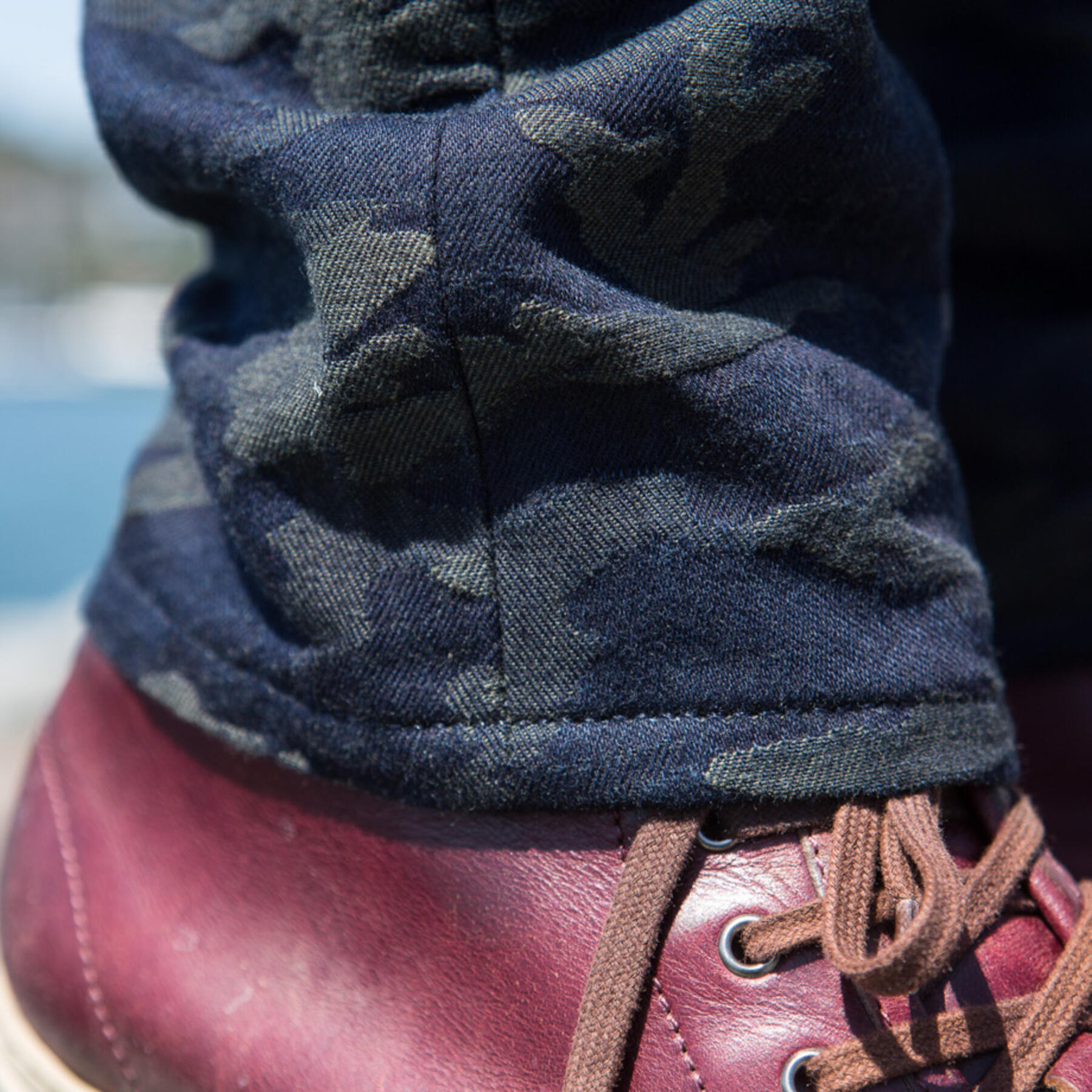 gustin #9 indigo camouflage jacquard 5 pocket