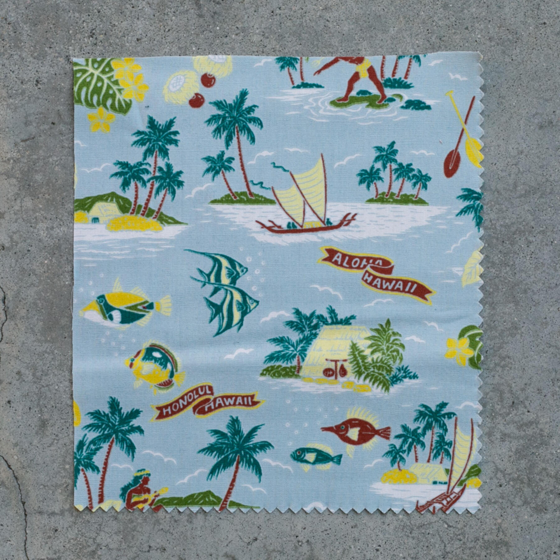 gustin #699 aloha hawaiian short sleeve - sky