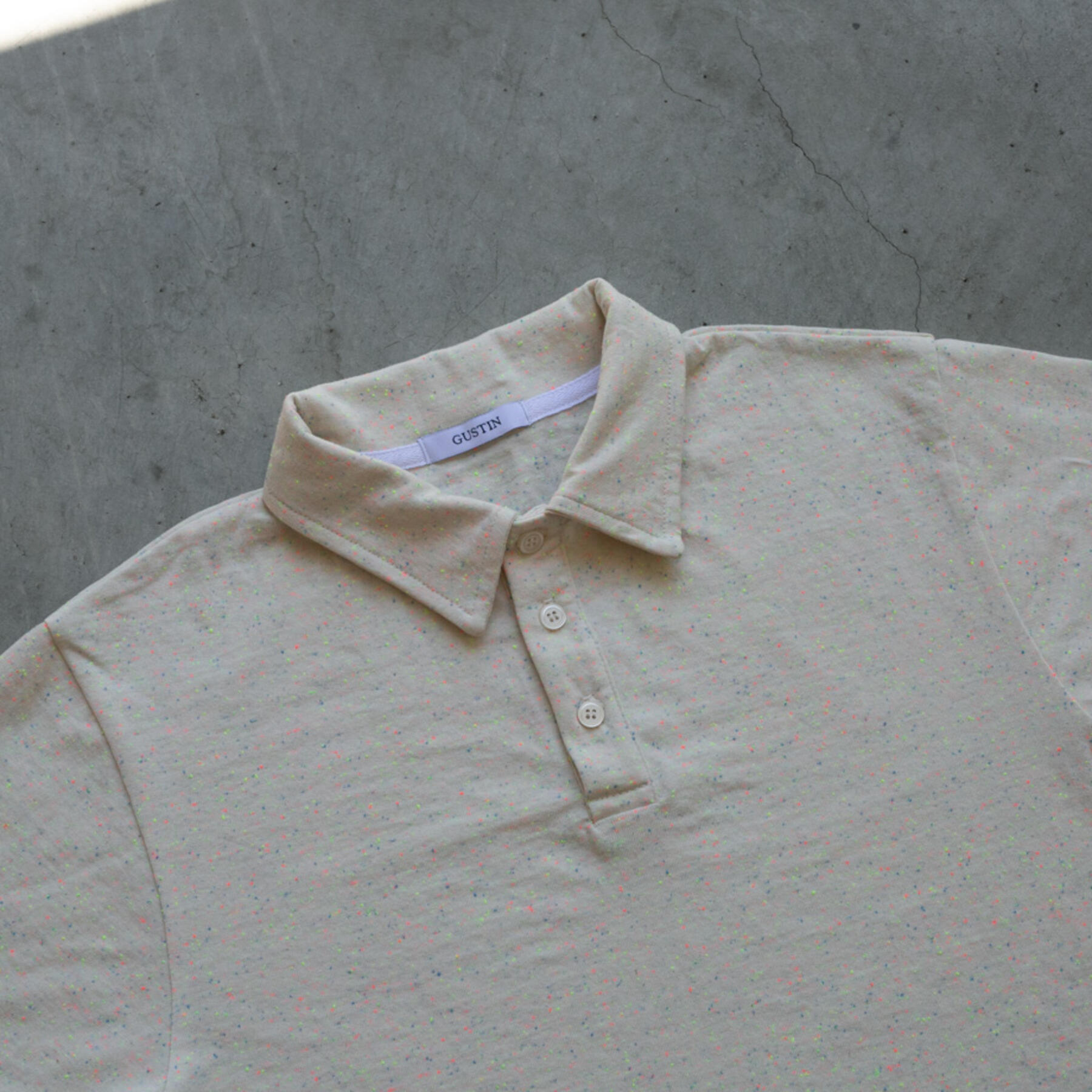 gustin rainbow nep polo - natural