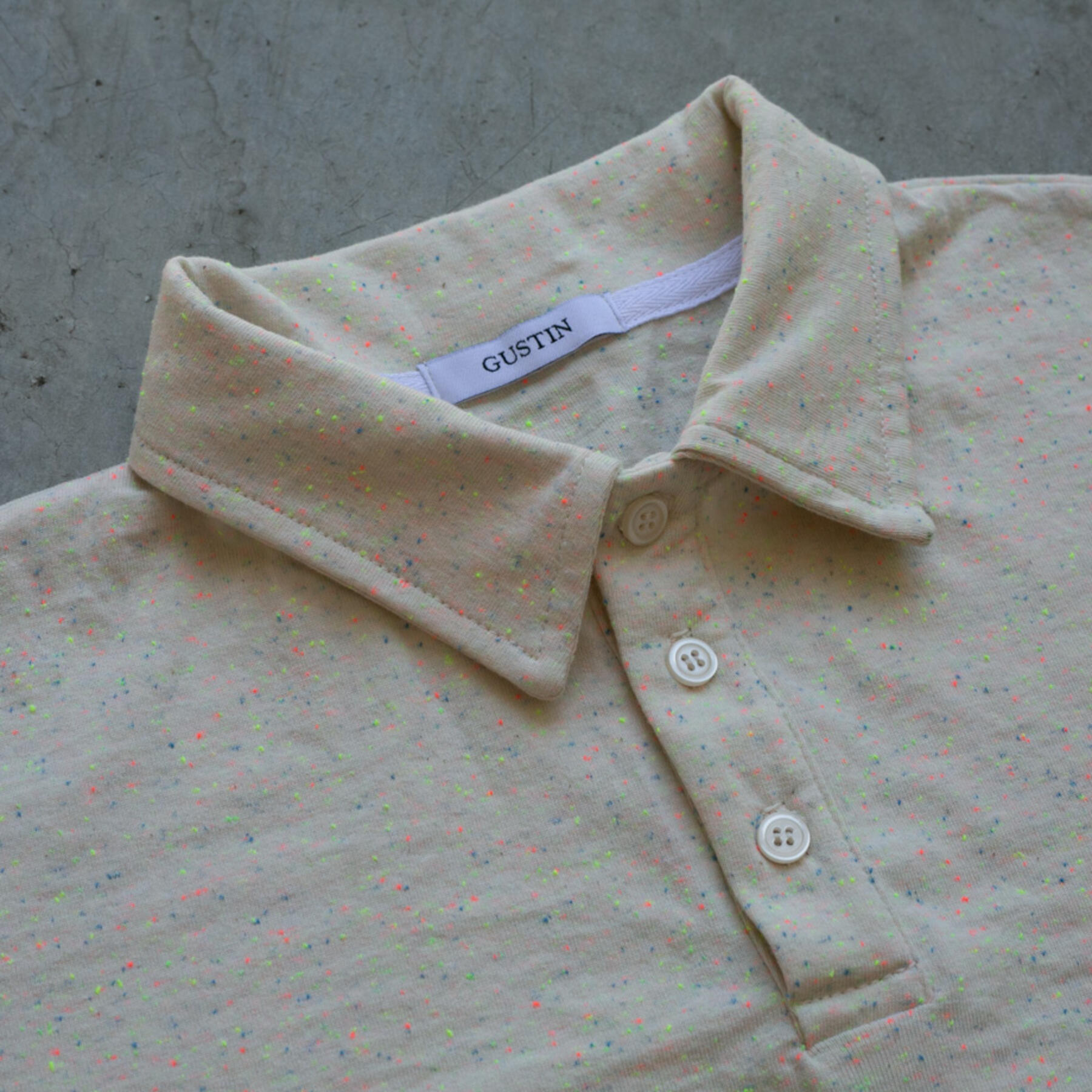 gustin rainbow nep polo - natural