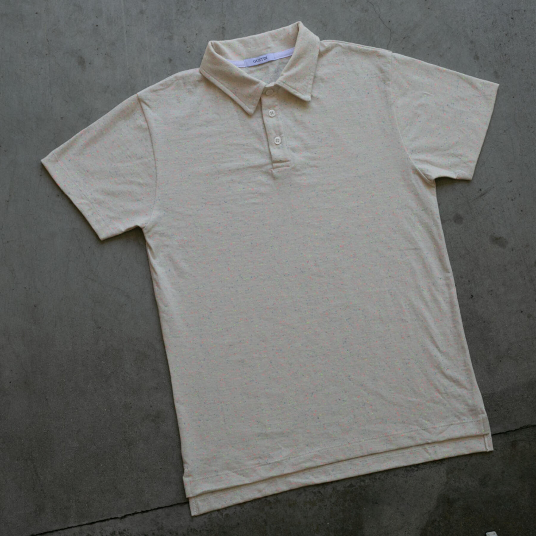 gustin rainbow nep polo - natural