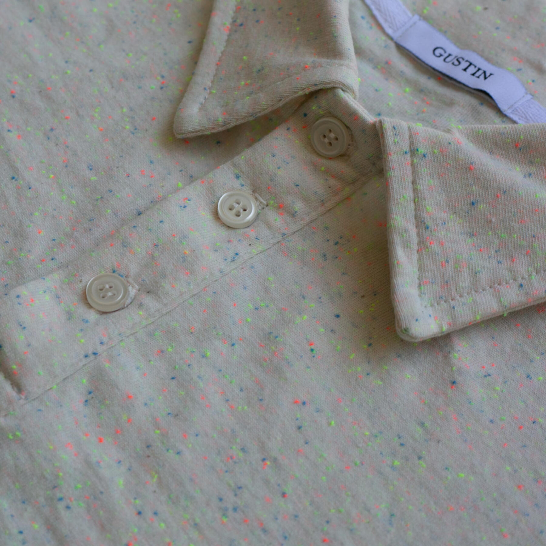 gustin rainbow nep polo - natural