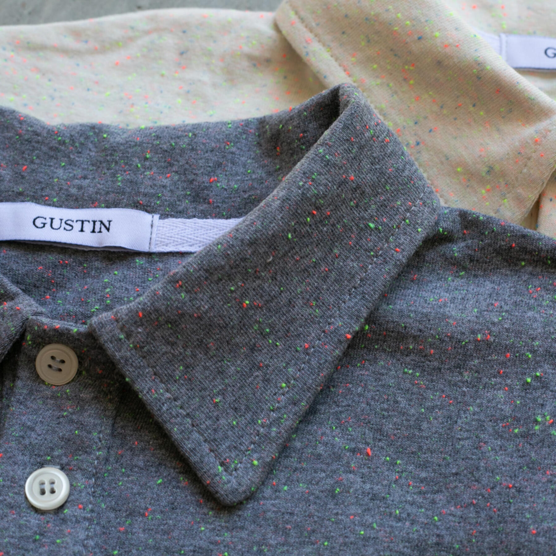 gustin rainbow nep polo 2 pack (grey, natural)