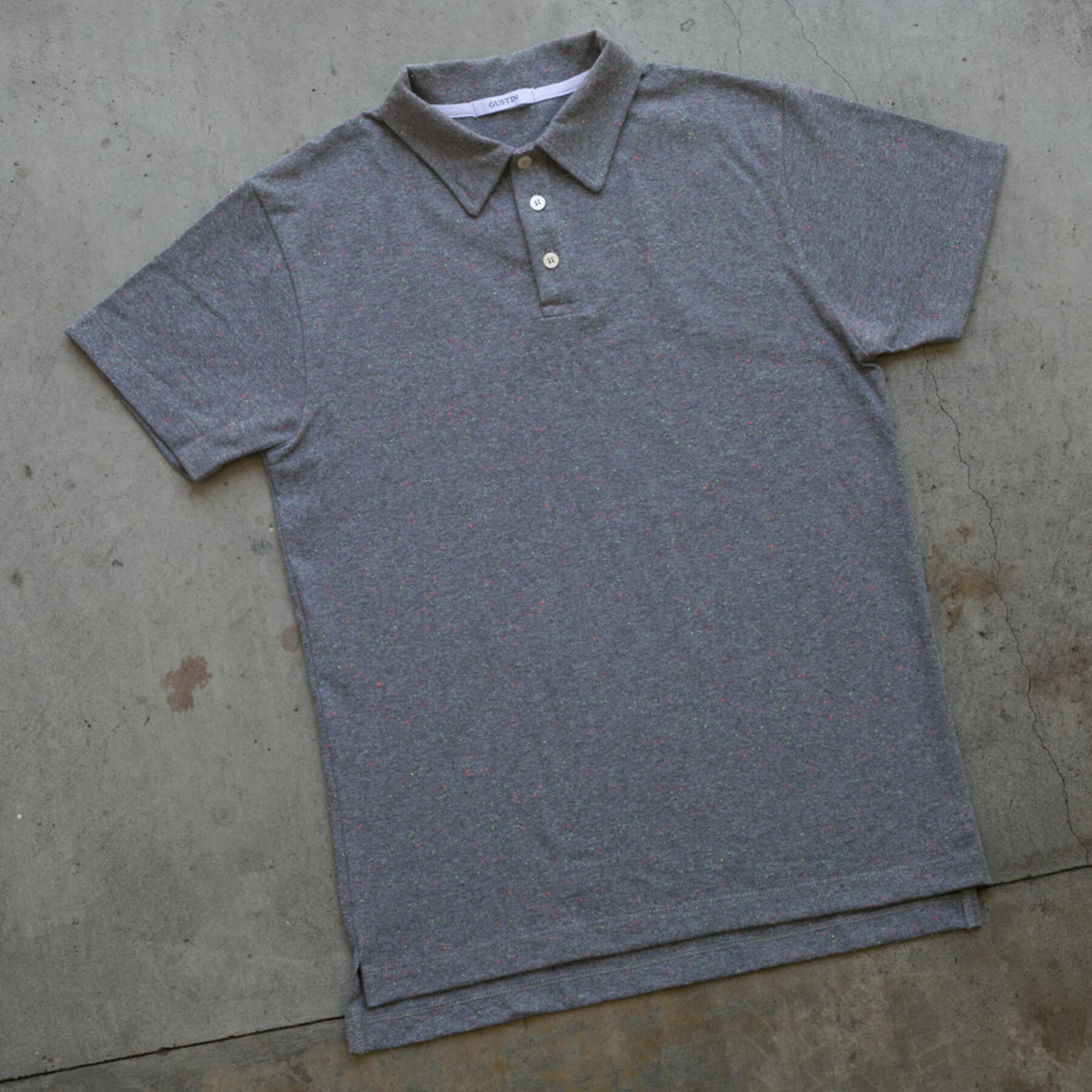 gustin rainbow nep polo - grey